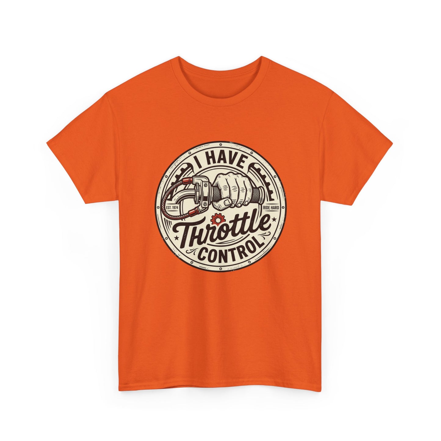 Throttle Control T-Shirt — "I Have Throttle Control" Vintage Motorcycle Tee