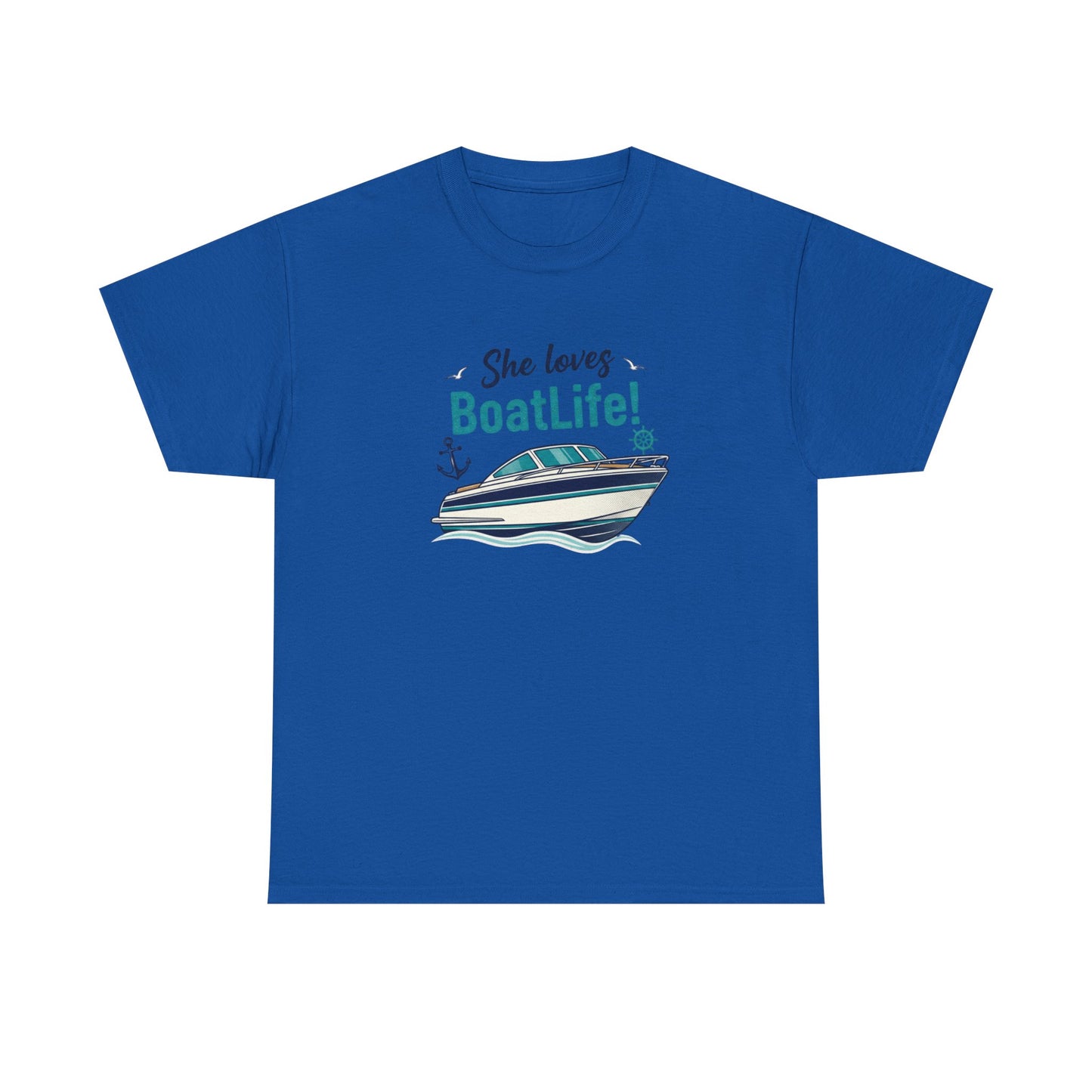 Boat Life T-Shirt — "She Loves BoatLife!" Graphic Tee for Boating Fans