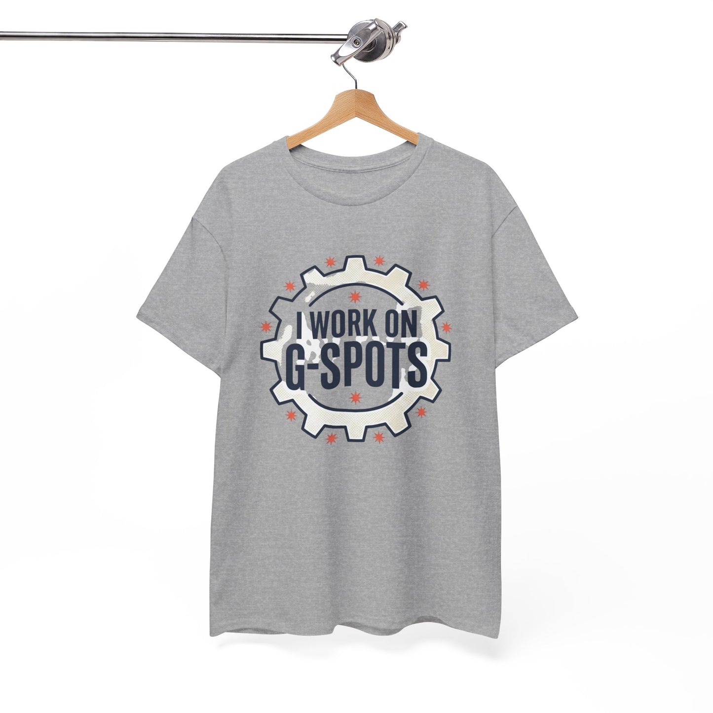 “I Work On G‑Spots” Funny Mechanical Gear Graphic Tee
