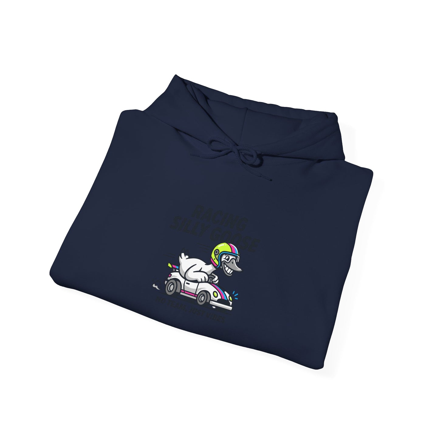Racing Silly Goose Hoodie | motorsport parody, checkered pit crew humor