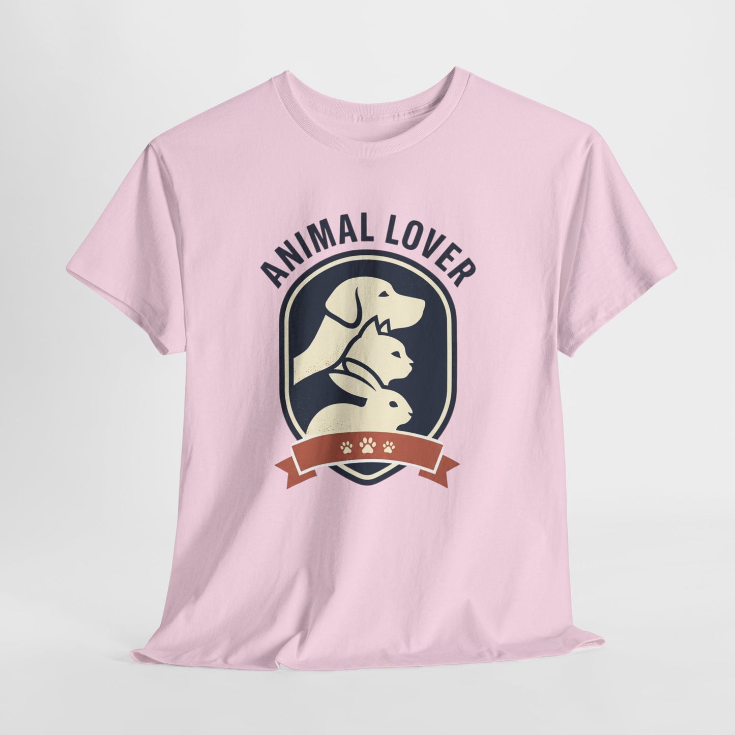 Animal Lover T-Shirt — Retro Pet Badge Tee (Dogs & Cats)