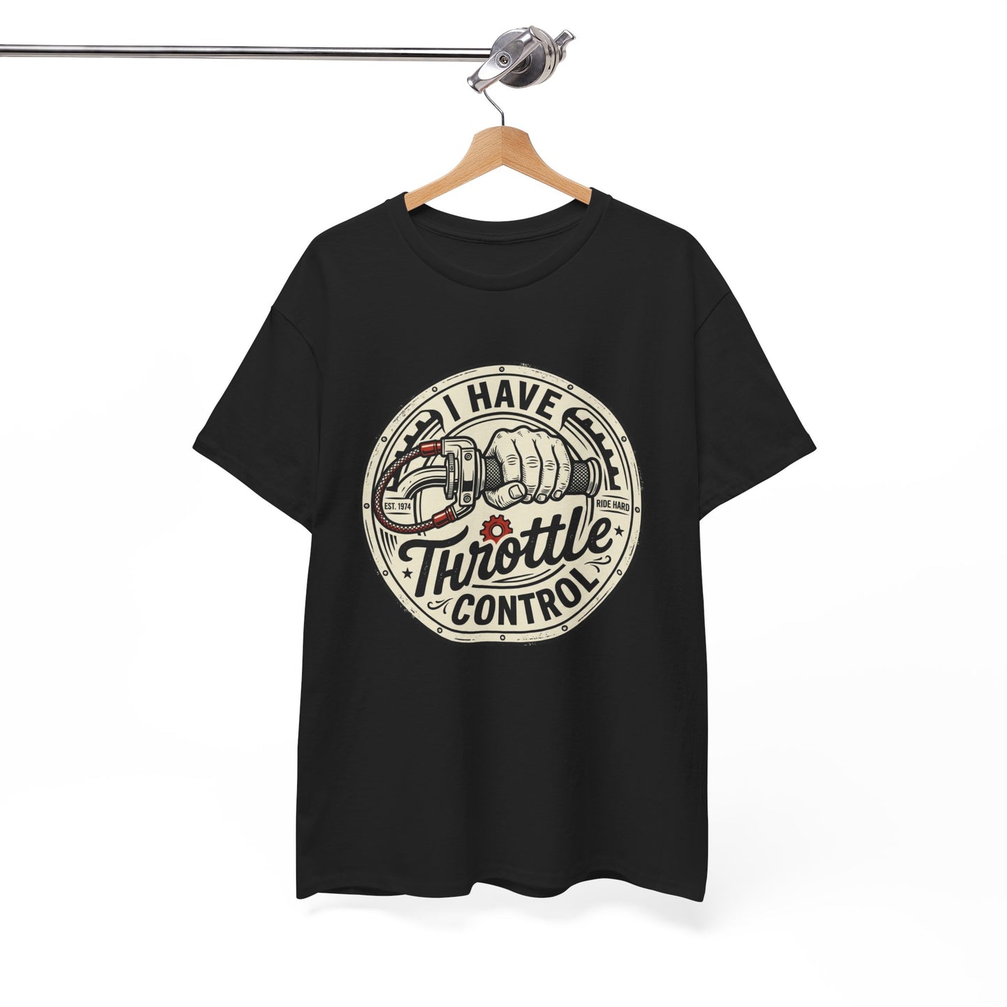 Throttle Control T-Shirt — "I Have Throttle Control" Vintage Motorcycle Tee