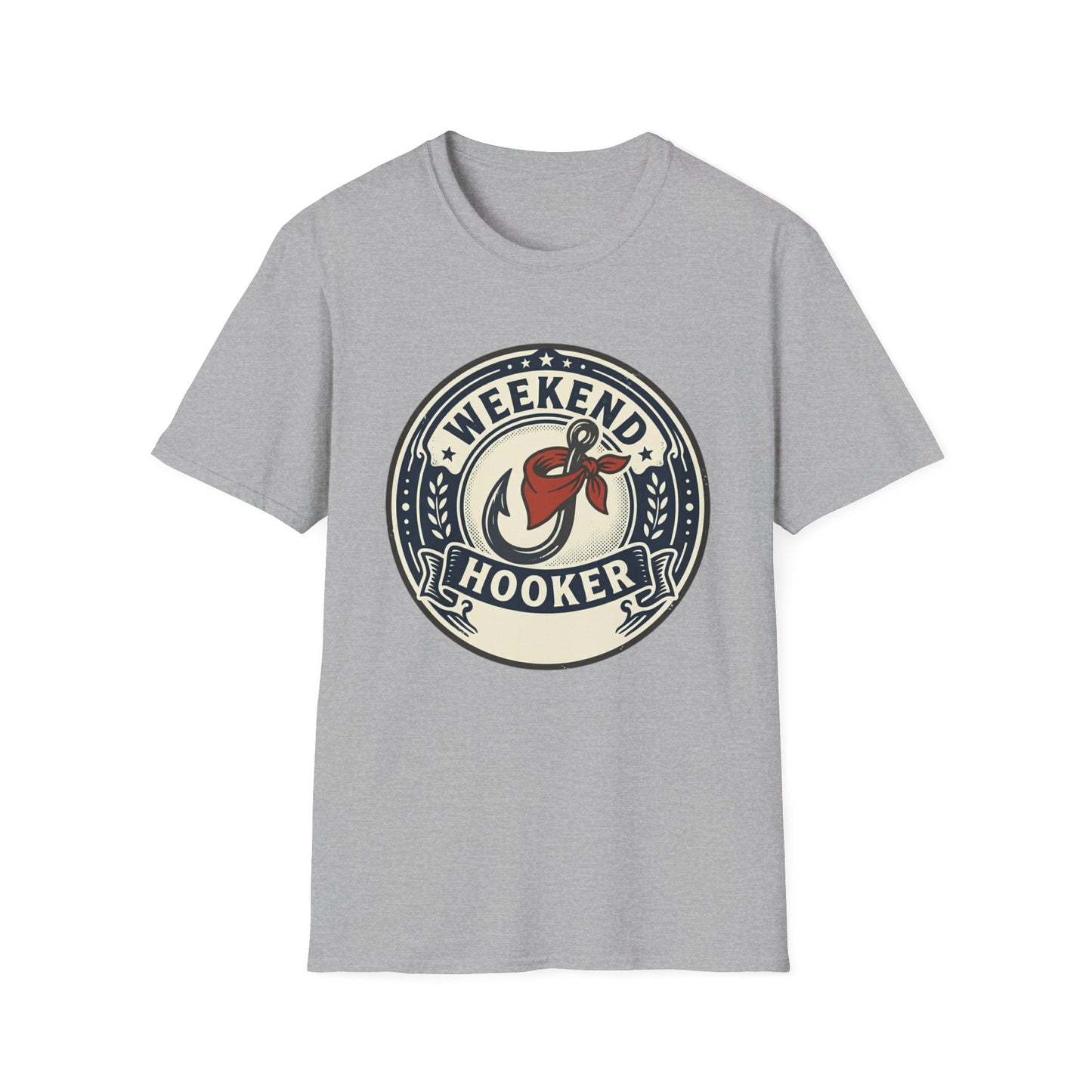 Weekend Hooker Fishing T-Shirt — Retro Angler Logo Tee