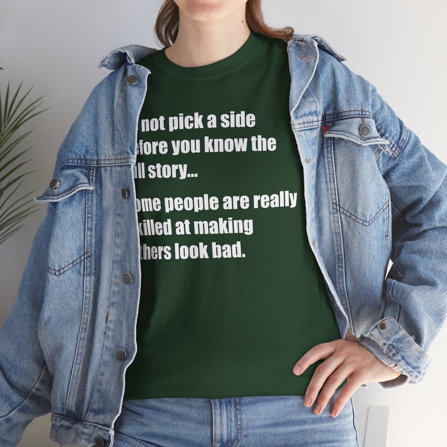 Don't pick a side before you know