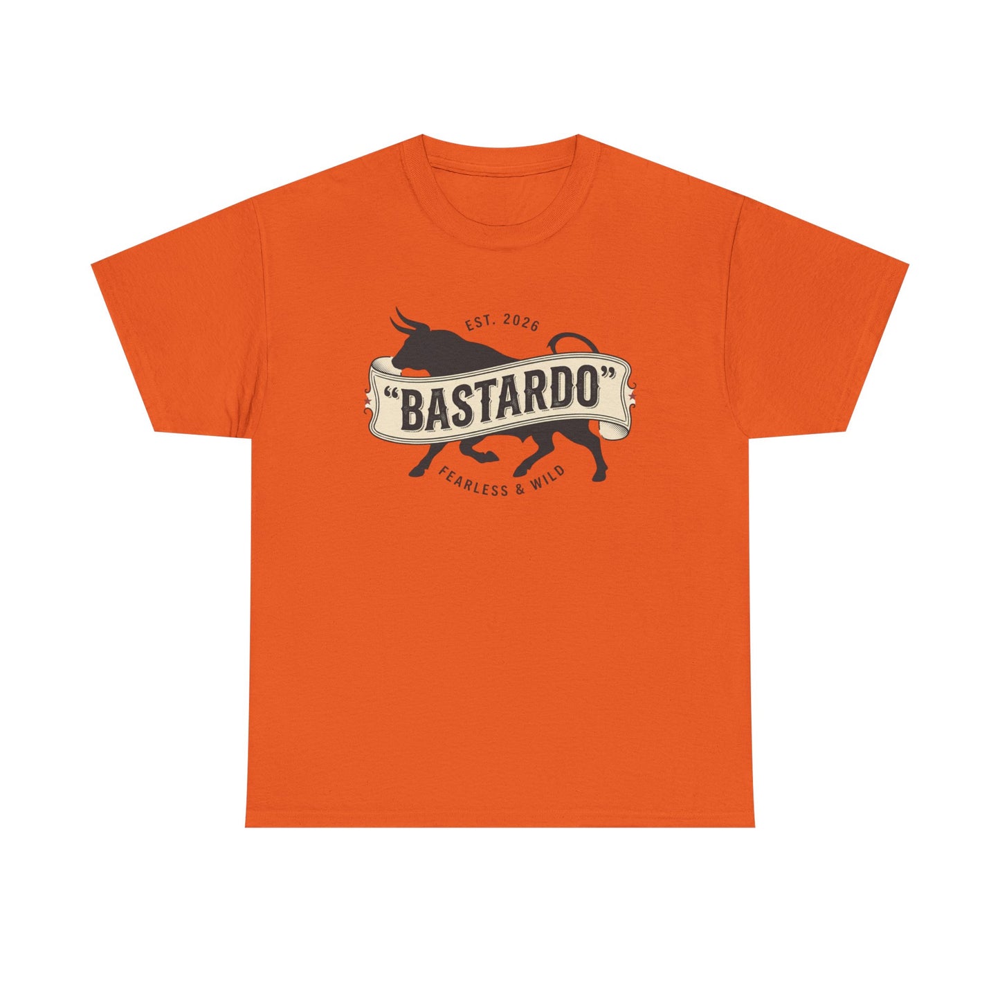 Bastardo Graphic Tee — Vintage Bull Emblem T-Shirt