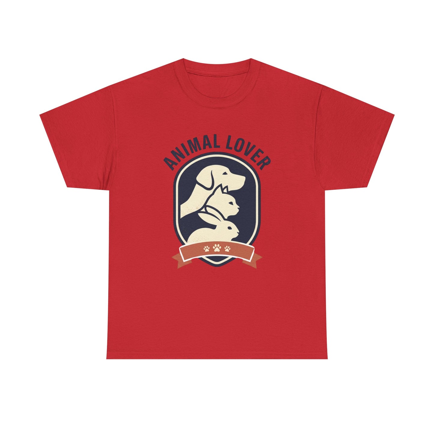 Animal Lover T-Shirt — Retro Pet Badge Tee (Dogs & Cats)