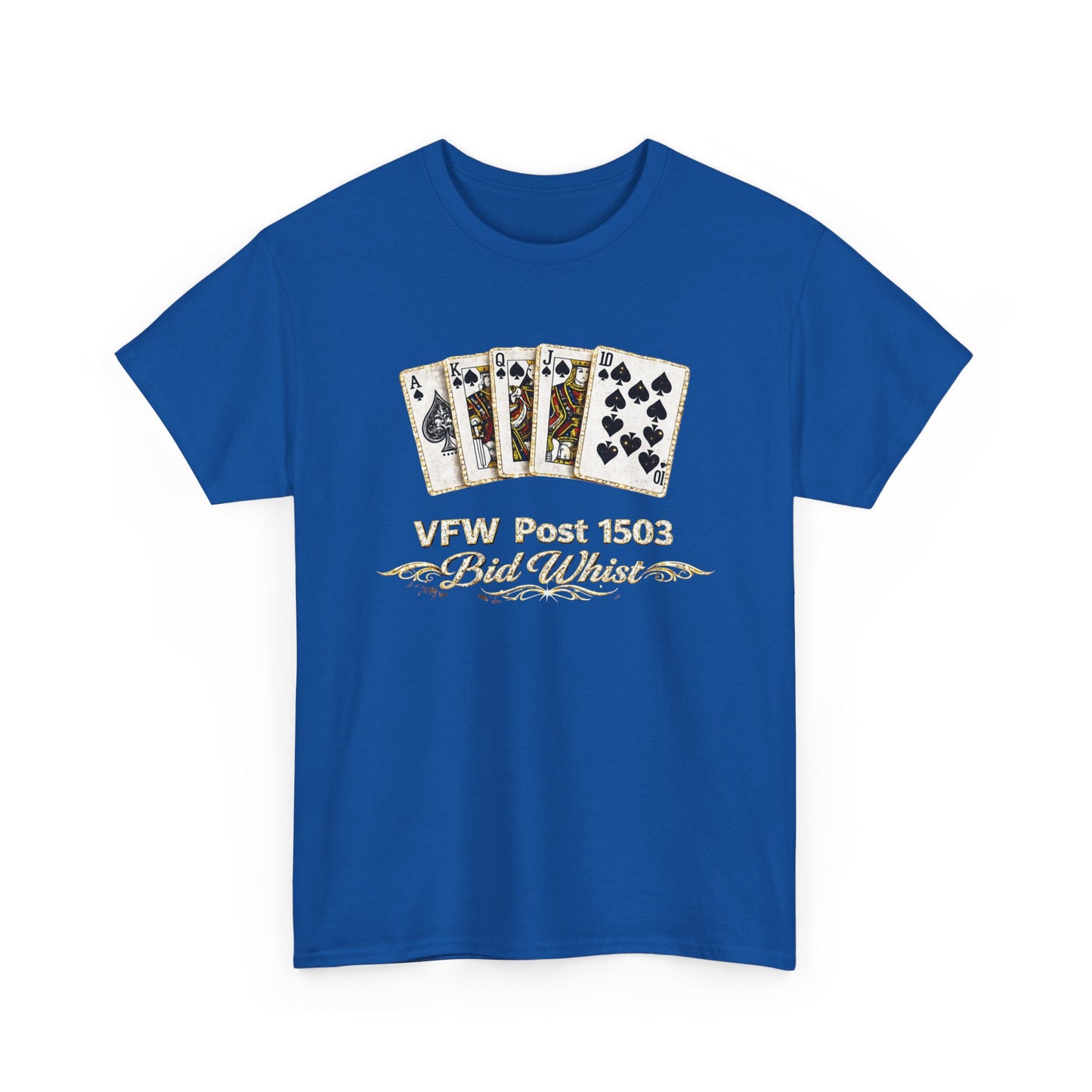 Veterans VFW Poker Night Tee – "VFW Post 1503" Playing Cards Design