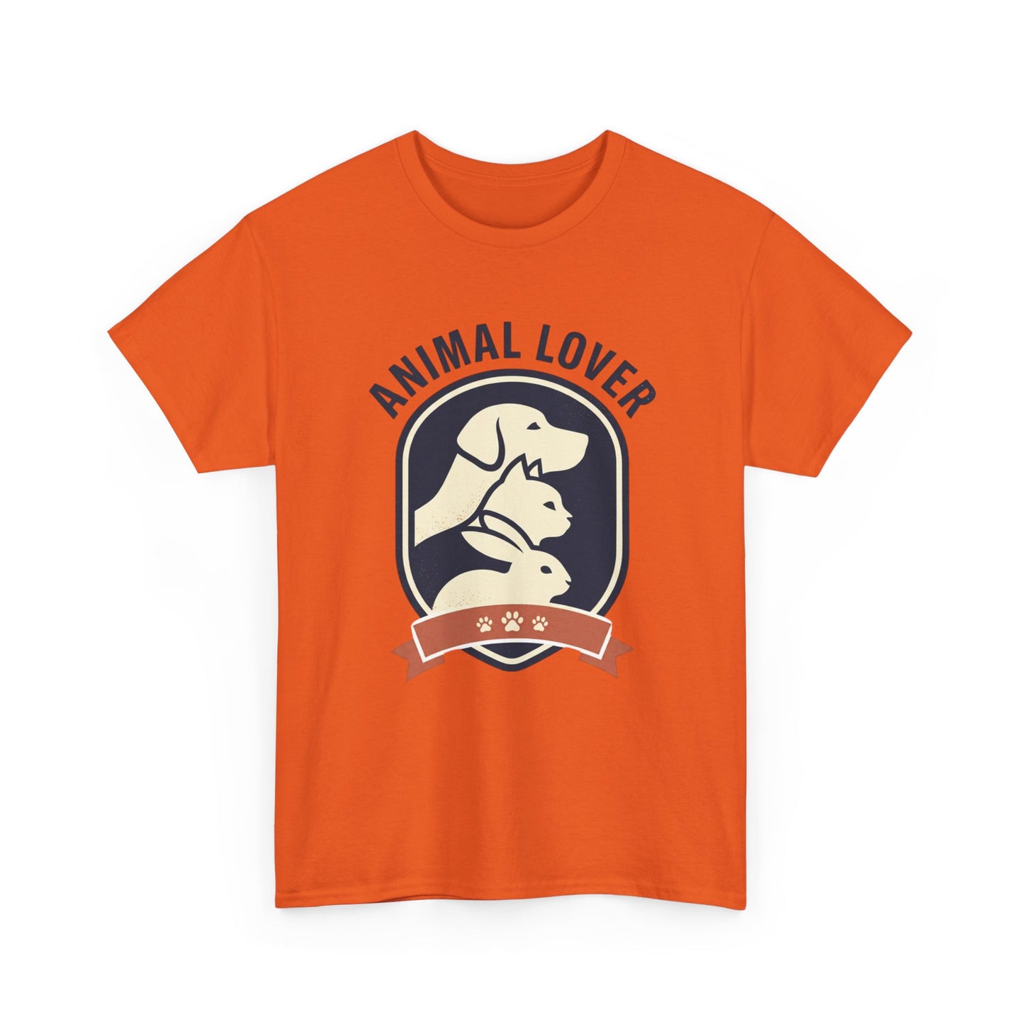 Animal Lover T-Shirt — Retro Pet Badge Tee (Dogs & Cats)