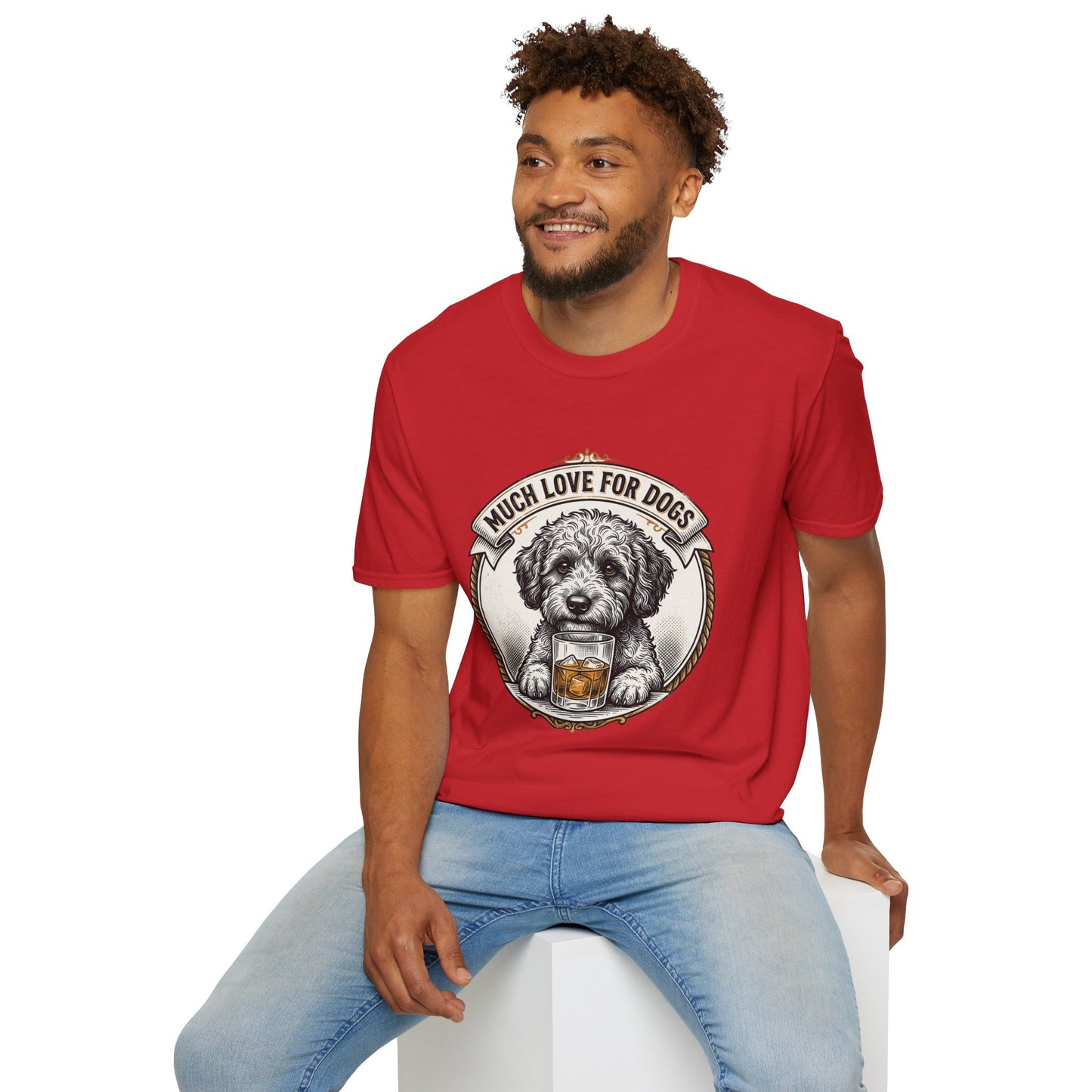 Much Love for Dogs T-Shirt — Vintage Dog Illustration Tee