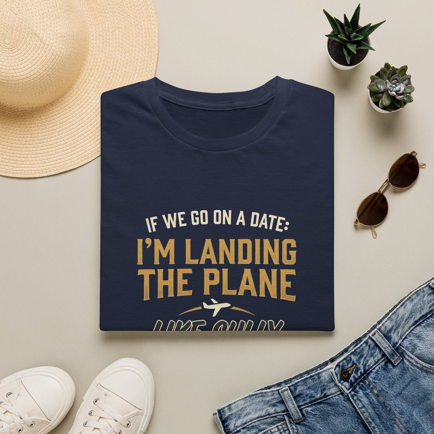 I'm Landing the Plane T-Shirt — Funny Pilot/Flight Crew Tee ("I'm Landing the Plane Like Sully")