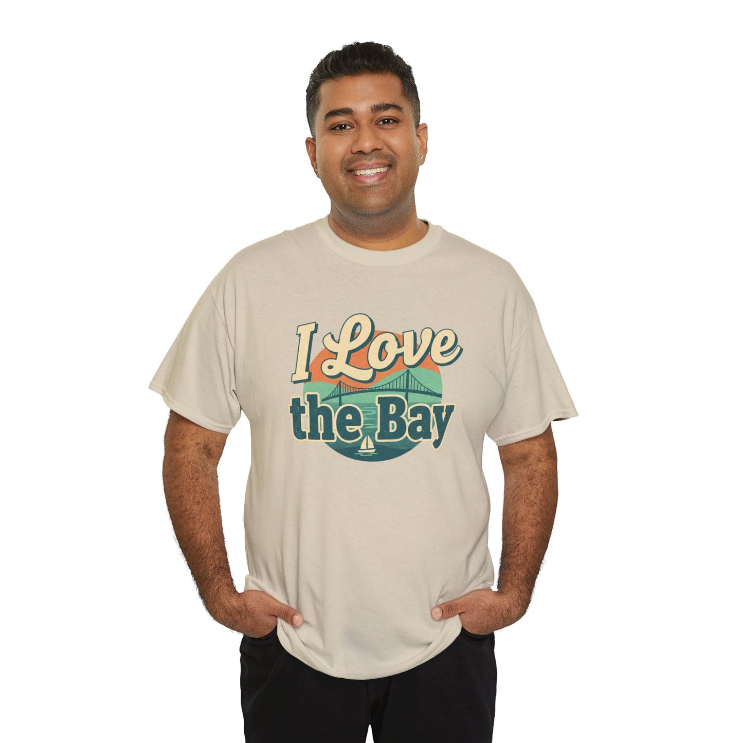 I Love the Bay T-Shirt — Retro Coastal Tee for Bay Lovers