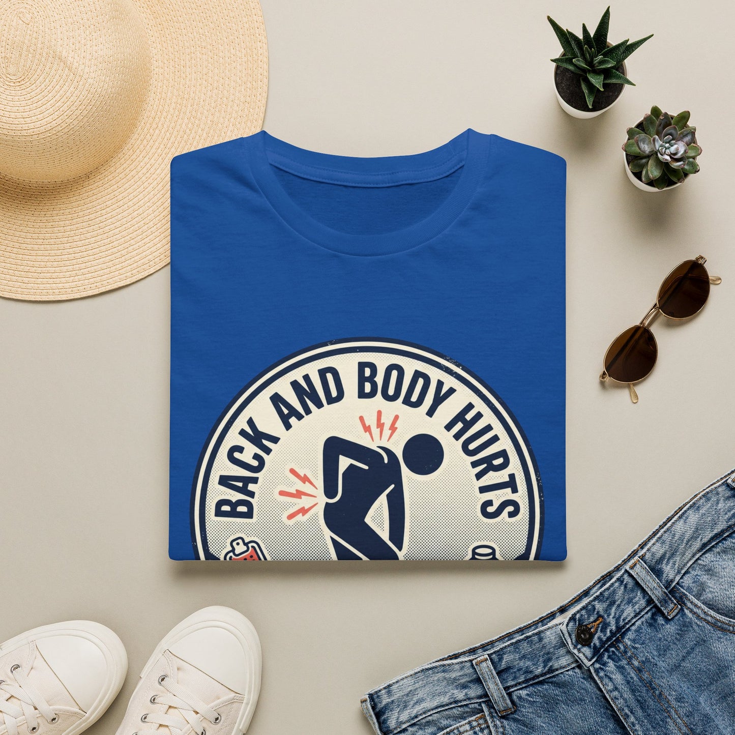 Back and Body Hurts T-Shirt – Funny Pain Relief Graphic Tee (Send Coffee & Massage)