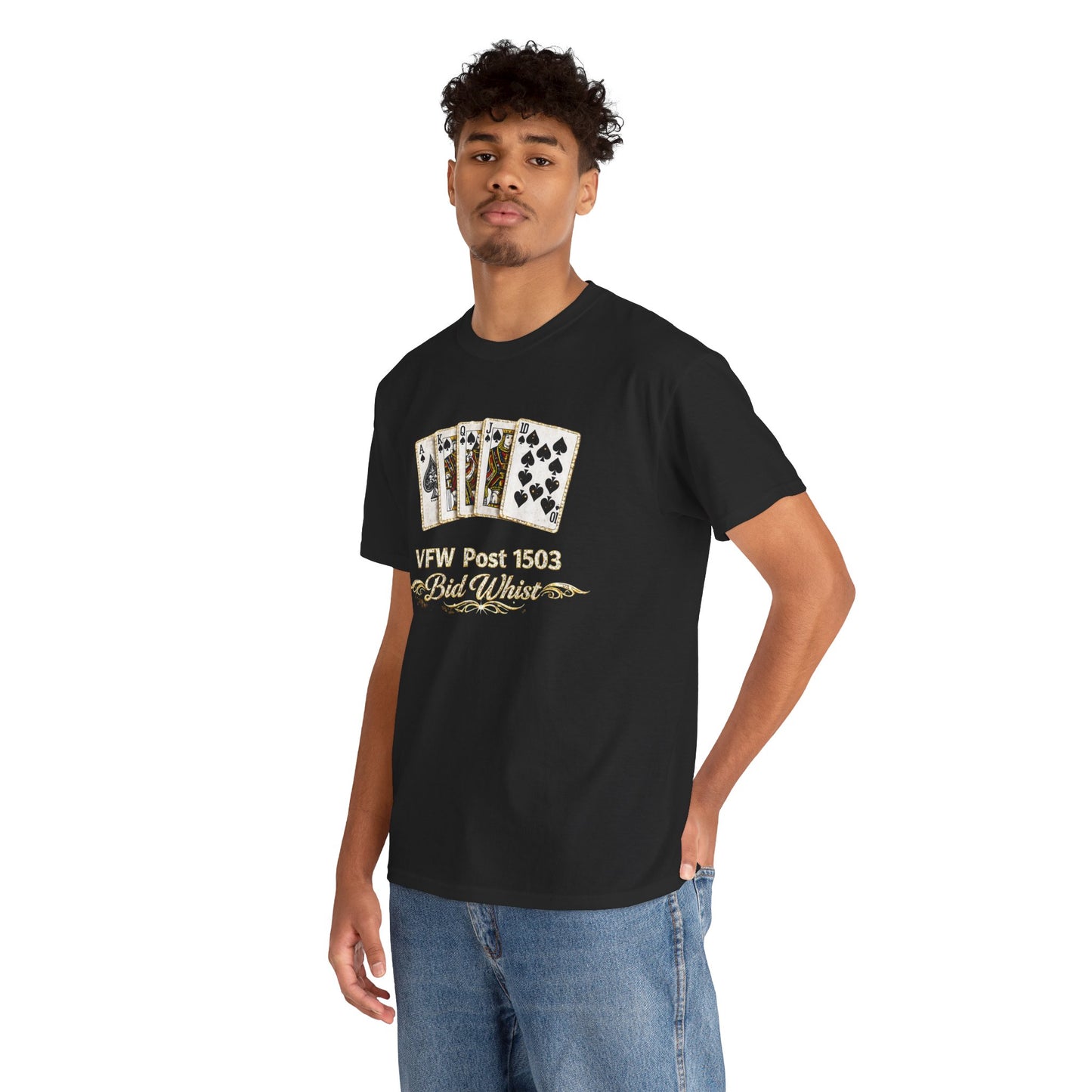 Veterans VFW Poker Night Tee – "VFW Post 1503" Playing Cards Design