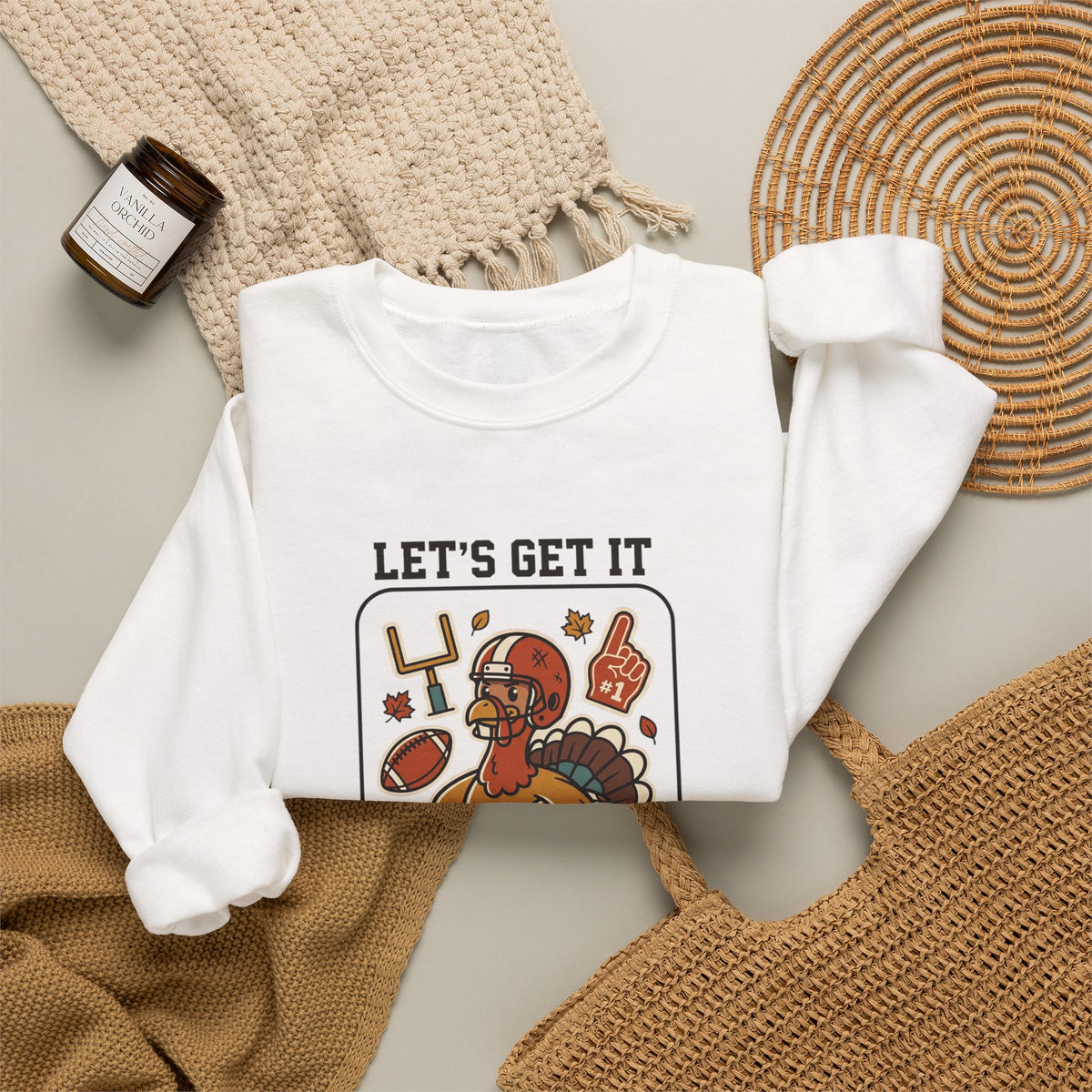 Turkey Bowl MVP Crewneck Sweatshirt | Thanksgiving Football Turkey, Fall Game Day