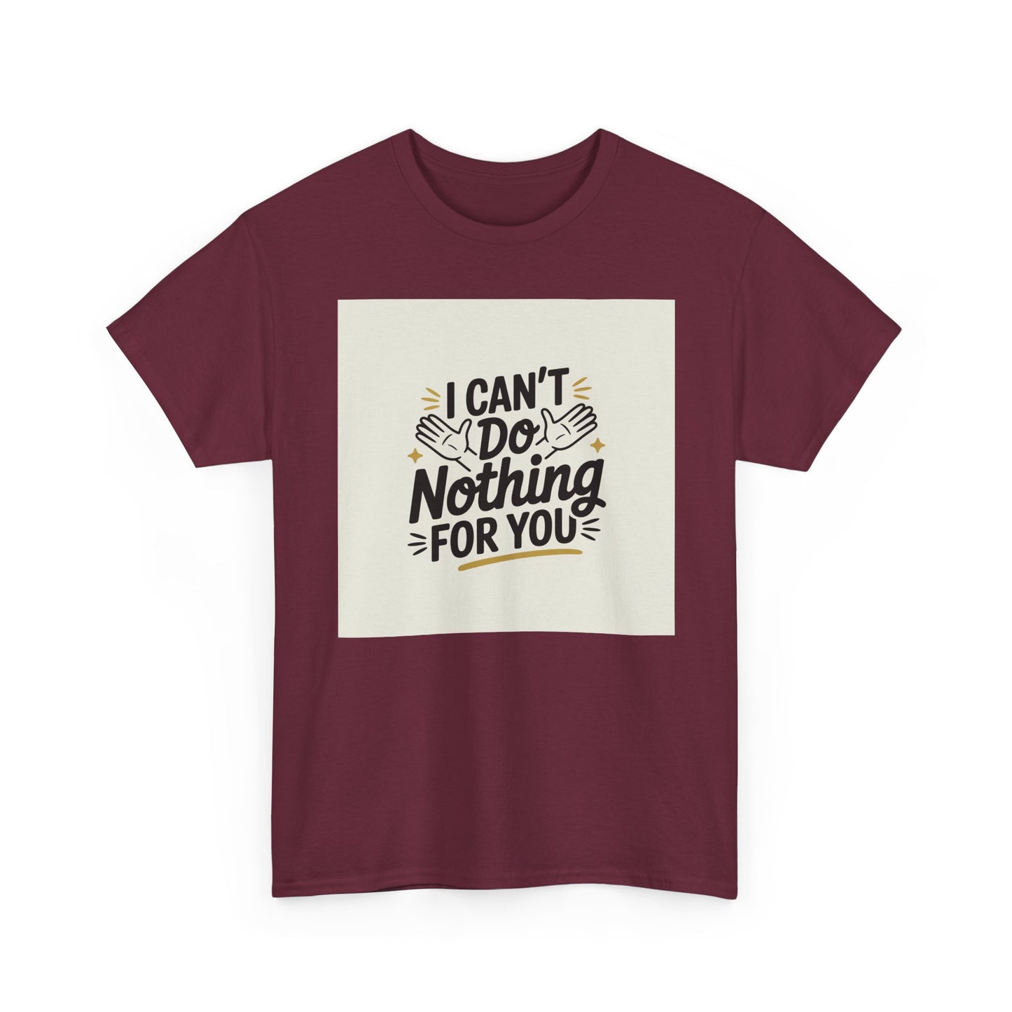I Can't Do Nothing For You Tee — Funny Sarcastic Graphic Shirt