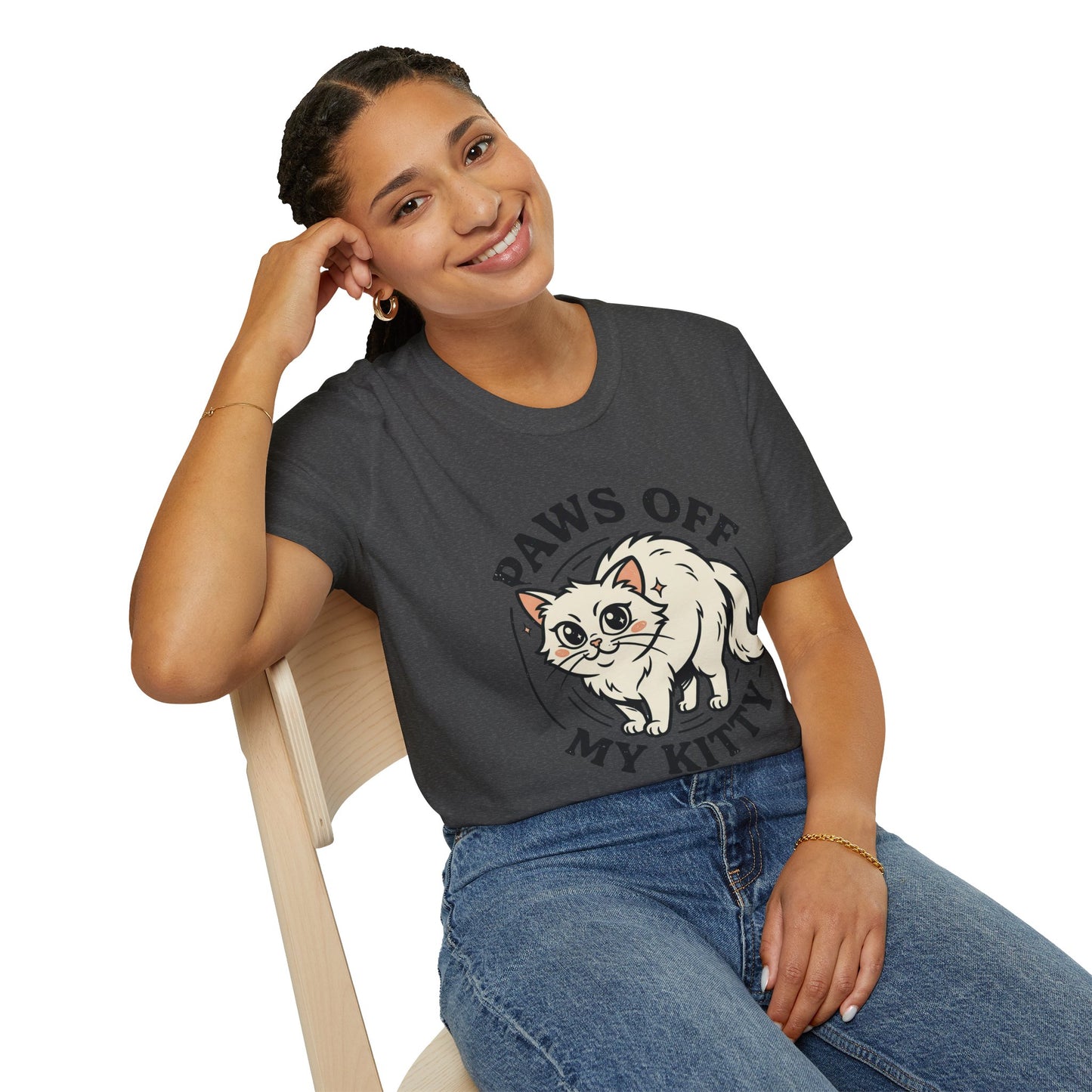 Paws Off My Kitty T-Shirt — Cute Protective Cat Graphic Tee