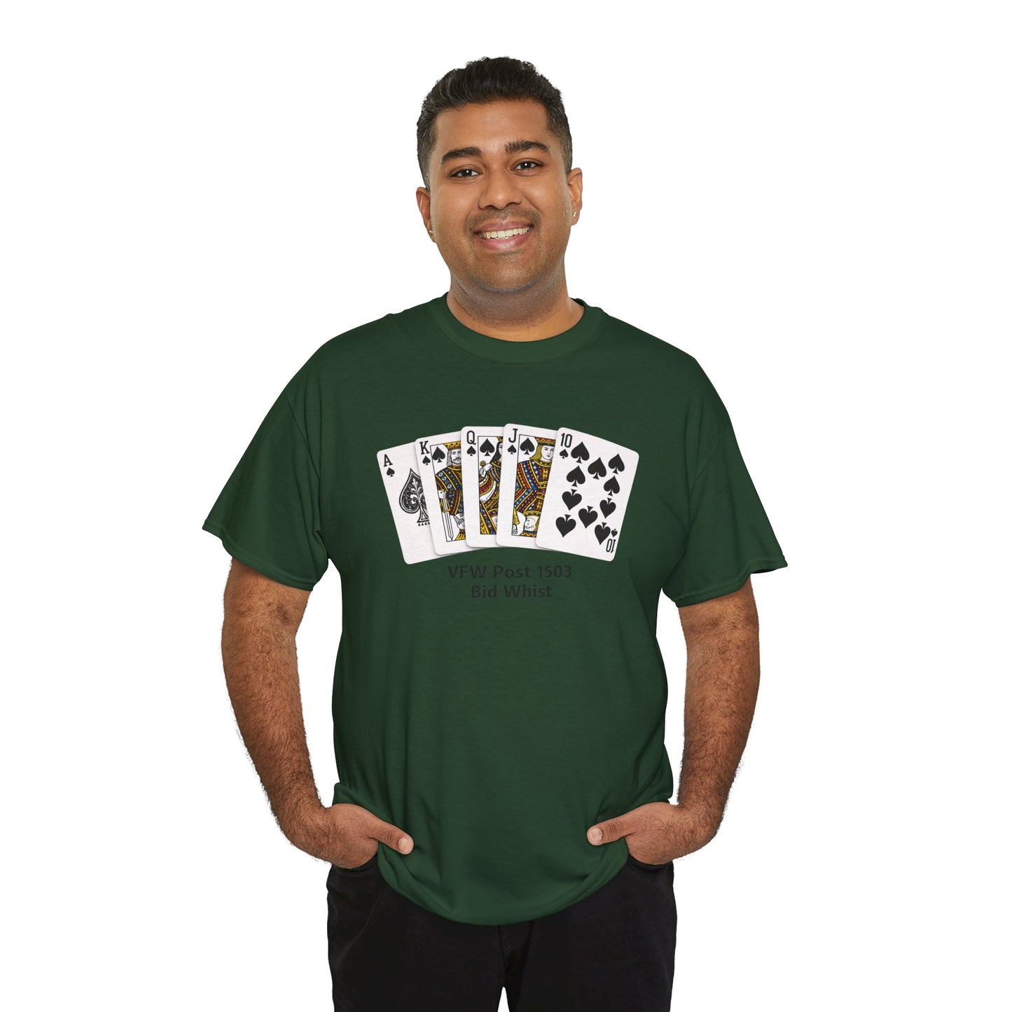 Bid Whist Card Tee — VFW Post 1501 Poker Night T-Shirt