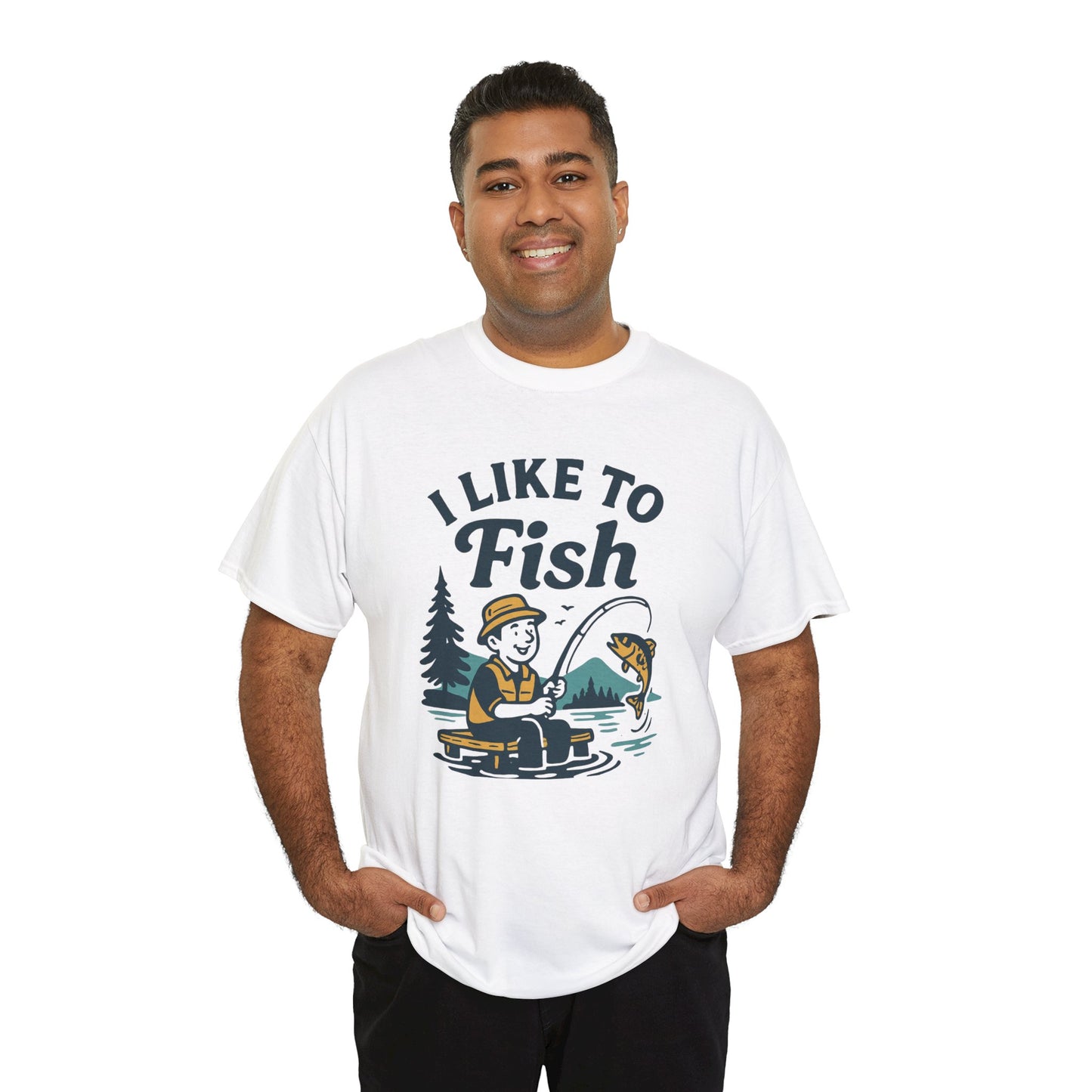 Fishing T-Shirt — "I Like to Fish" Vintage Outdoors Tee
