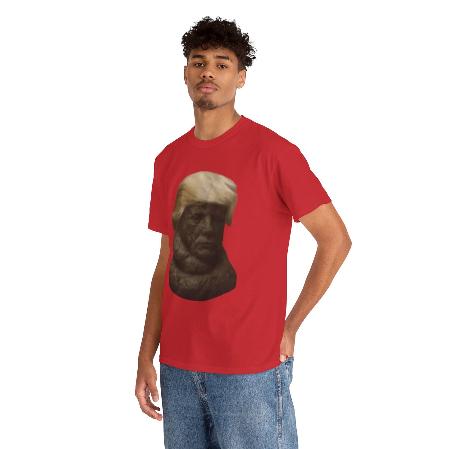 Graphic Tee — Bronze Bust Illustration T‑Shirt