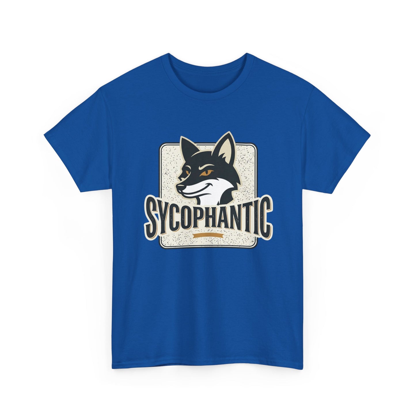 Sycophantic Fox Graphic Tee — Retro Animal Logo T-Shirt