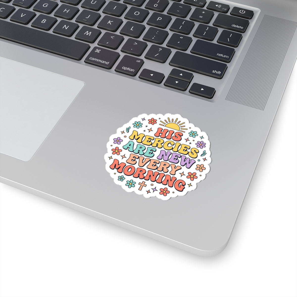 His Mercies Are New Every Morning Sticker | Christian, Pastel, Retro Encouragement
