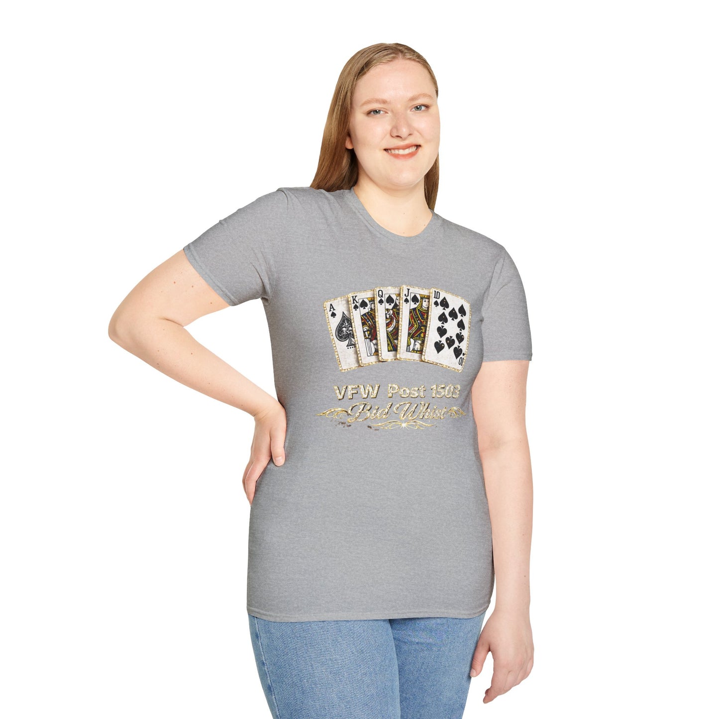 Bid Whist Playing Cards Tee — VFW Post 1503 Card Game T-Shirt
