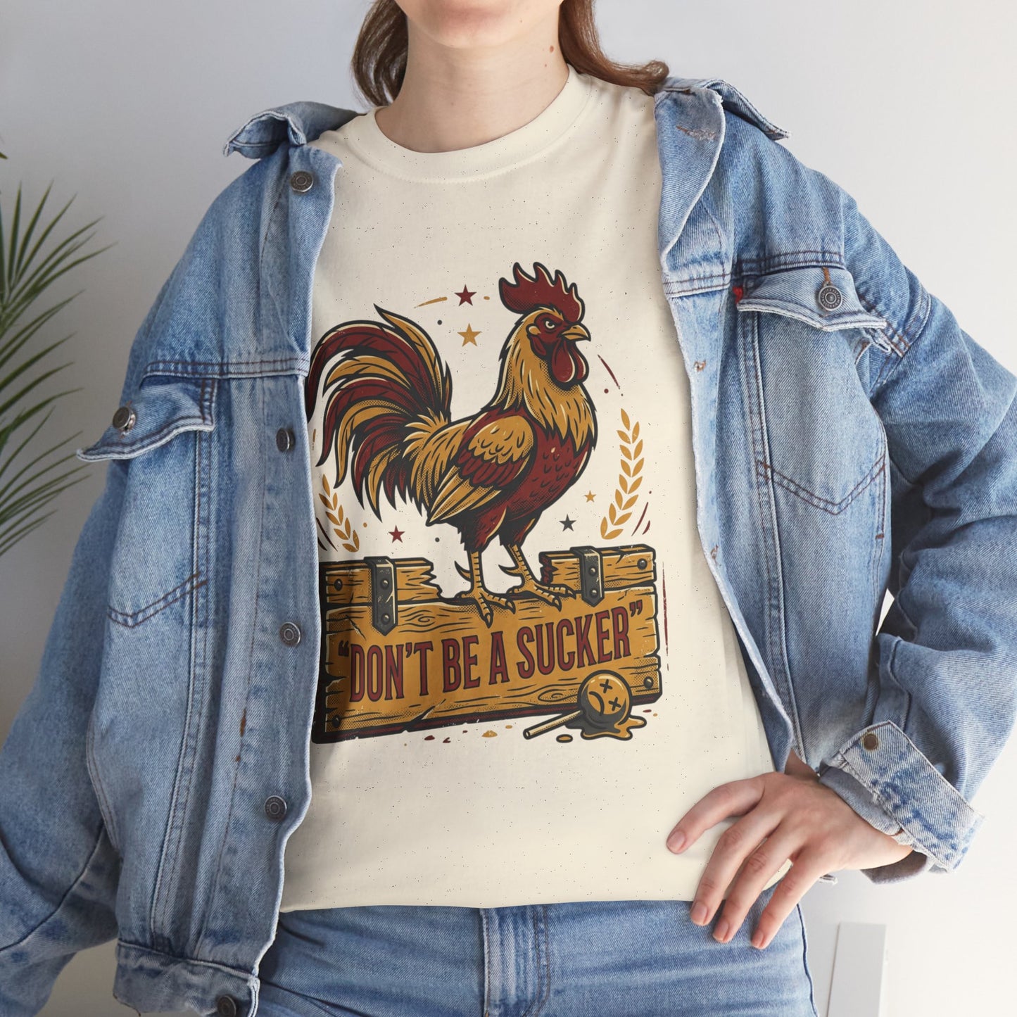 Rooster 'Don't Be a Sucker' Graphic Tee Printify