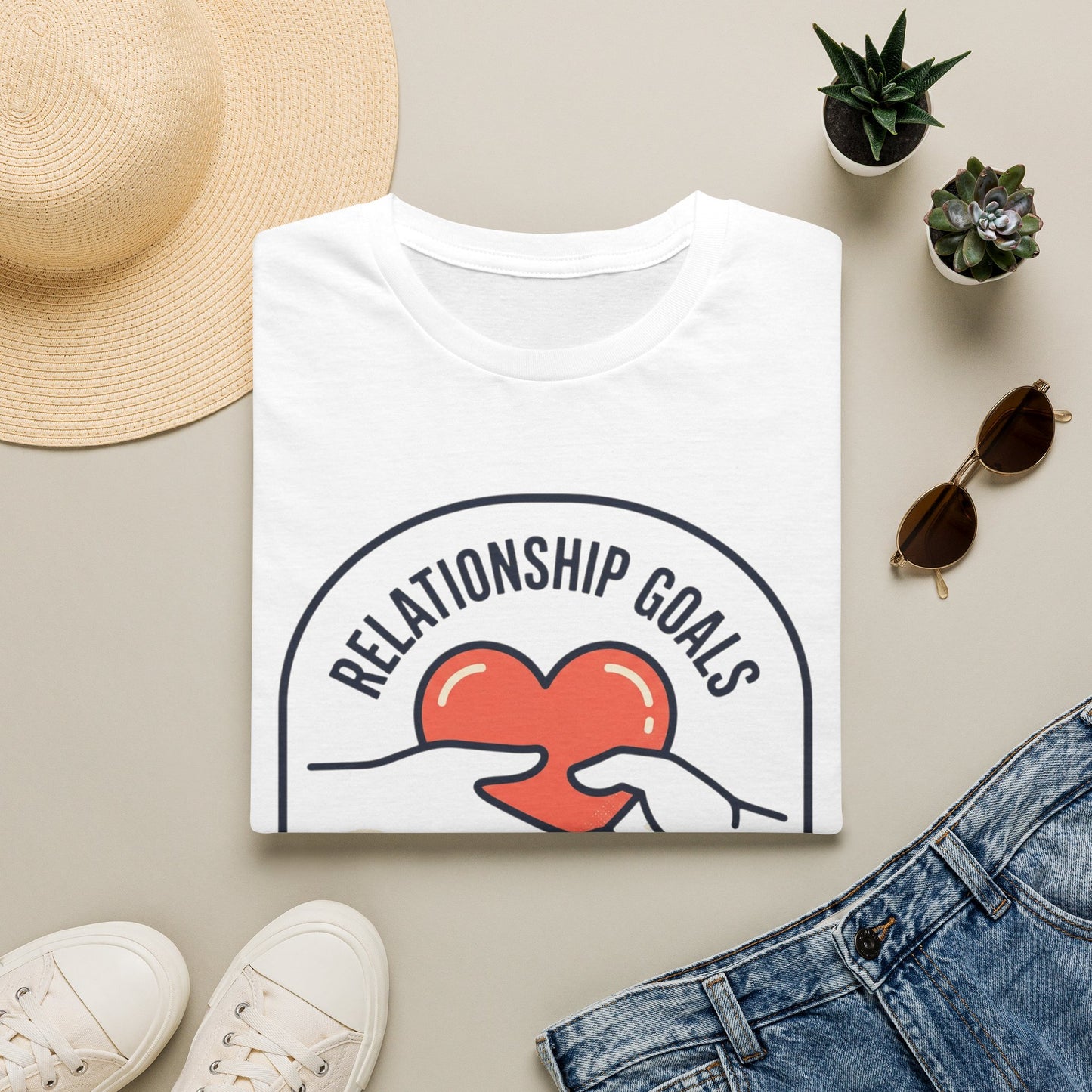 “Relationship Goals” Heart & Hands Graphic Tee (I Need a Planner)