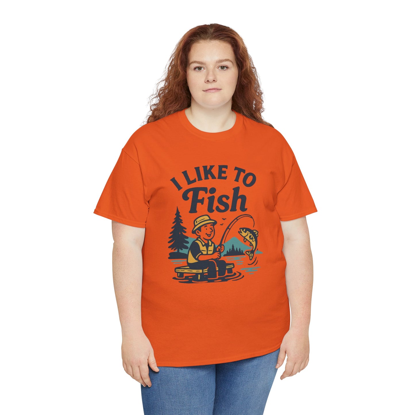 Fishing T-Shirt — "I Like to Fish" Vintage Outdoors Tee