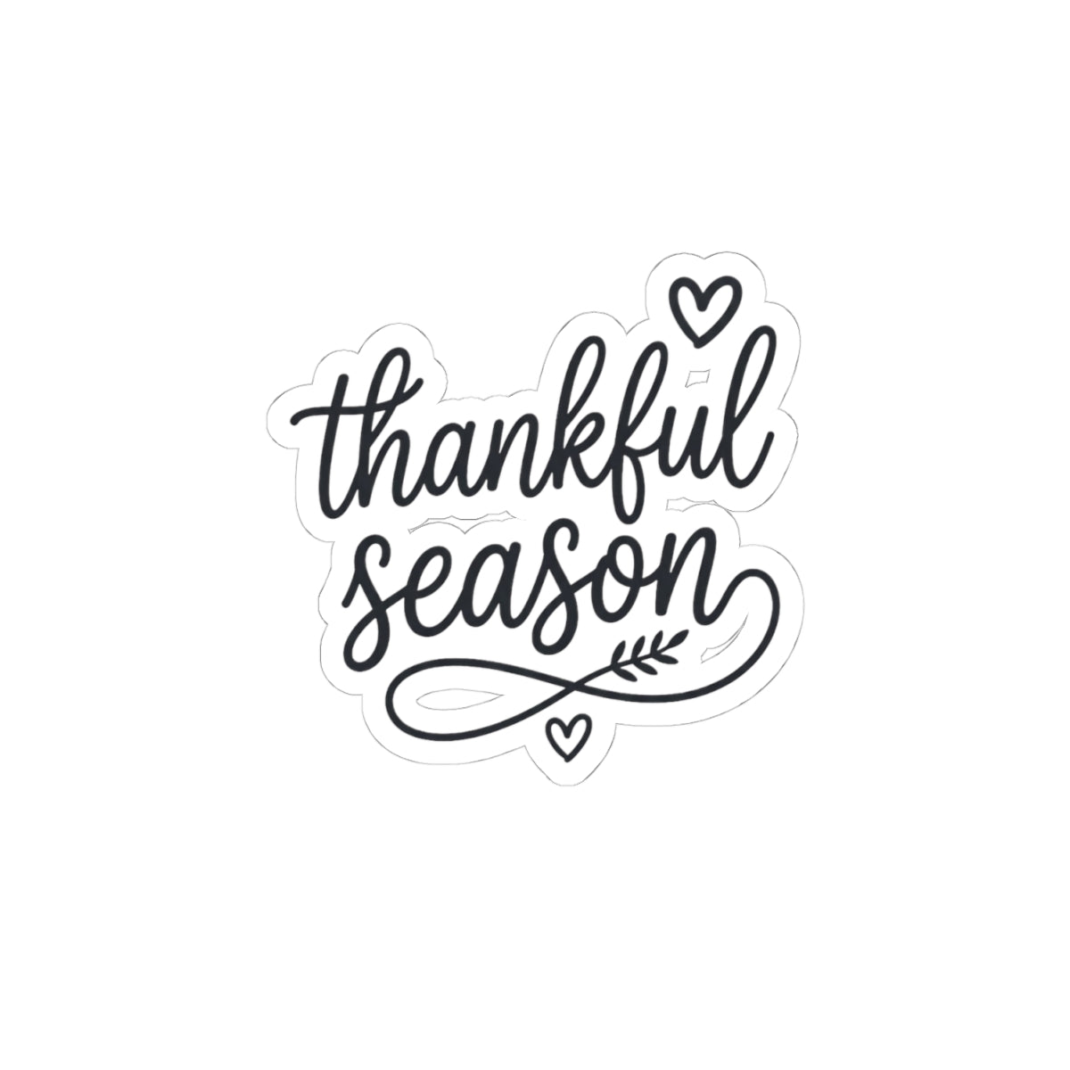 Thankful Season Sticker | Thanksgiving Fall, Harvest Script Vinyl