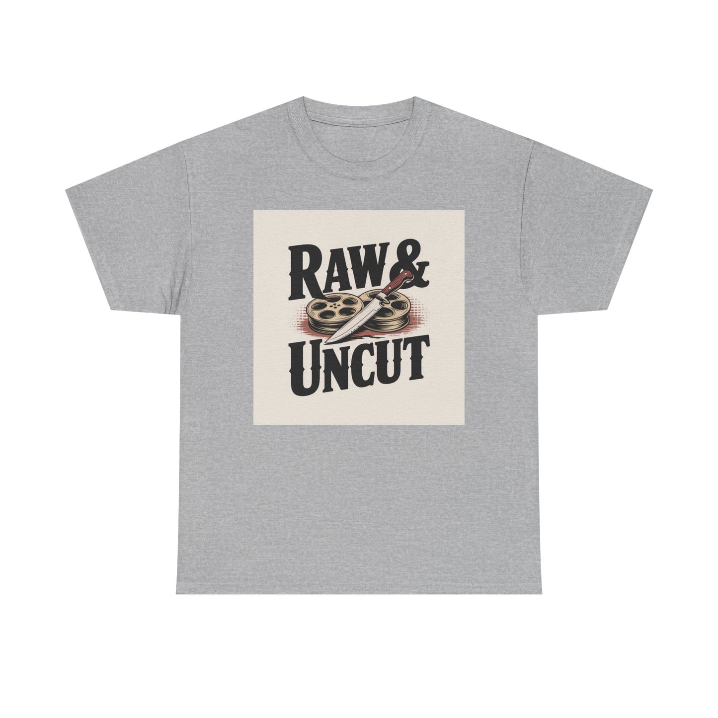 Raw & Uncut Graphic Tee — Vintage Film Reel Movie Lover T-Shirt