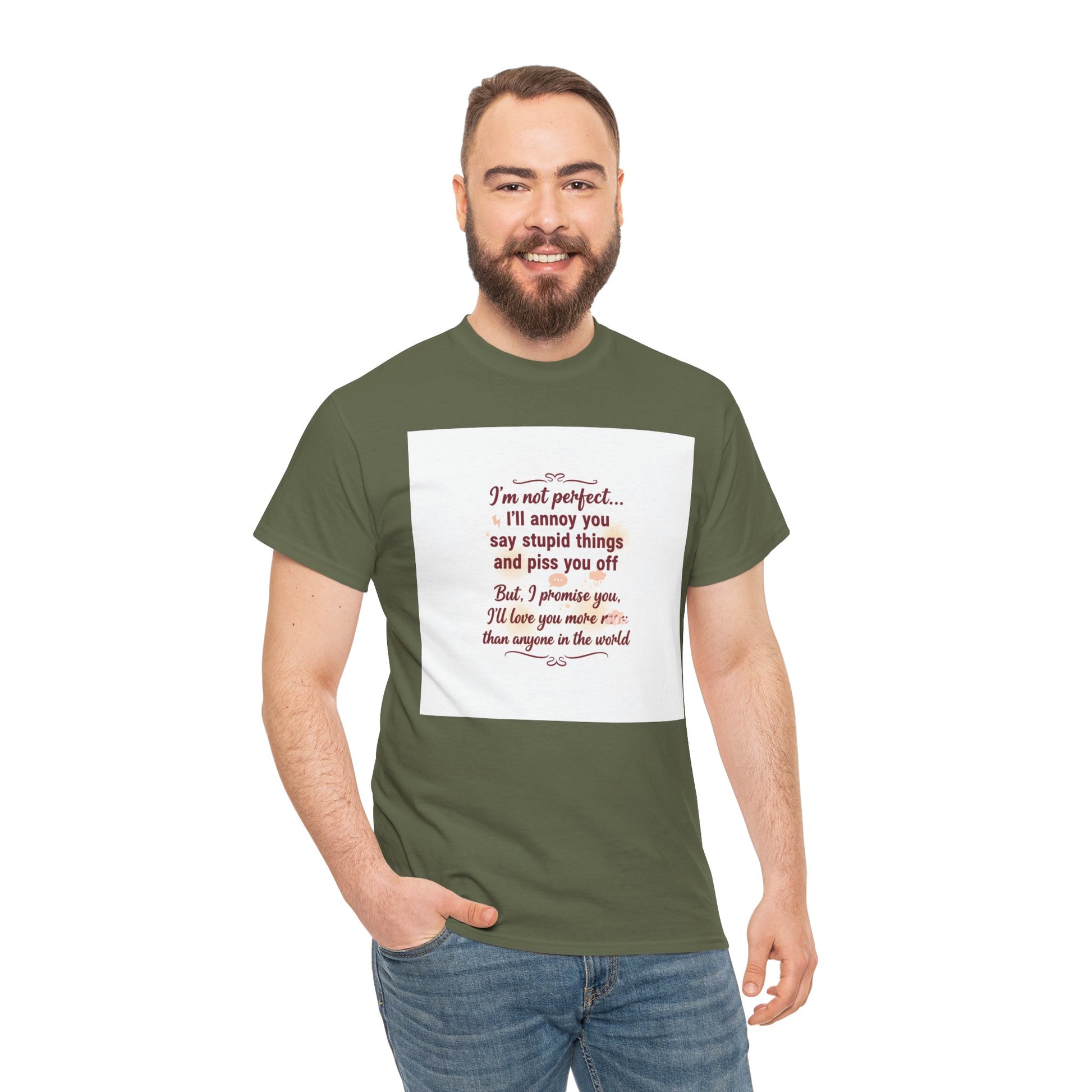 Funny Relationship Tee — “I’m Not Perfect… I’ll Annoy You” Couples T‑Shirt Printify