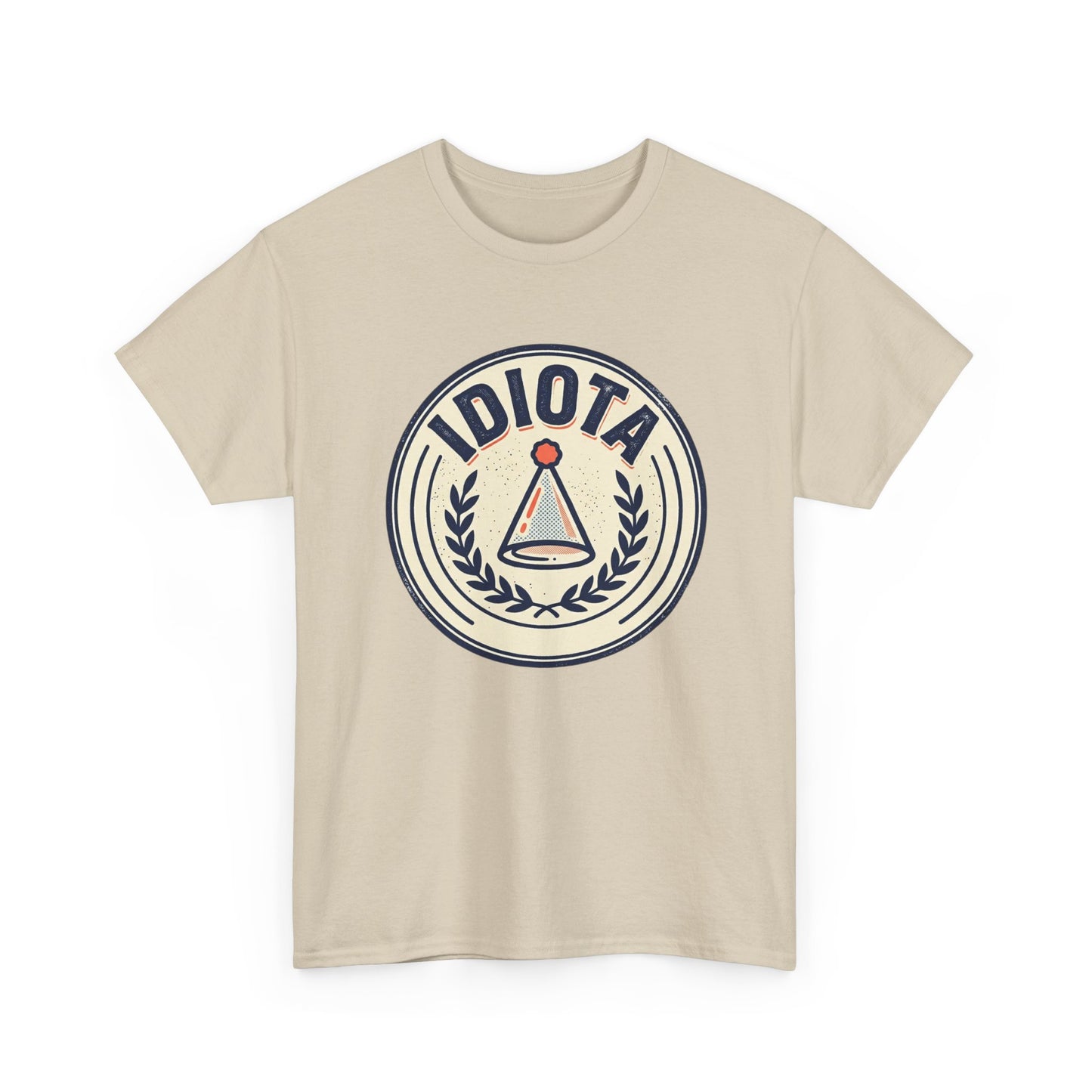 Idiota Crest T-Shirt — Vintage Emblem Graphic Tee