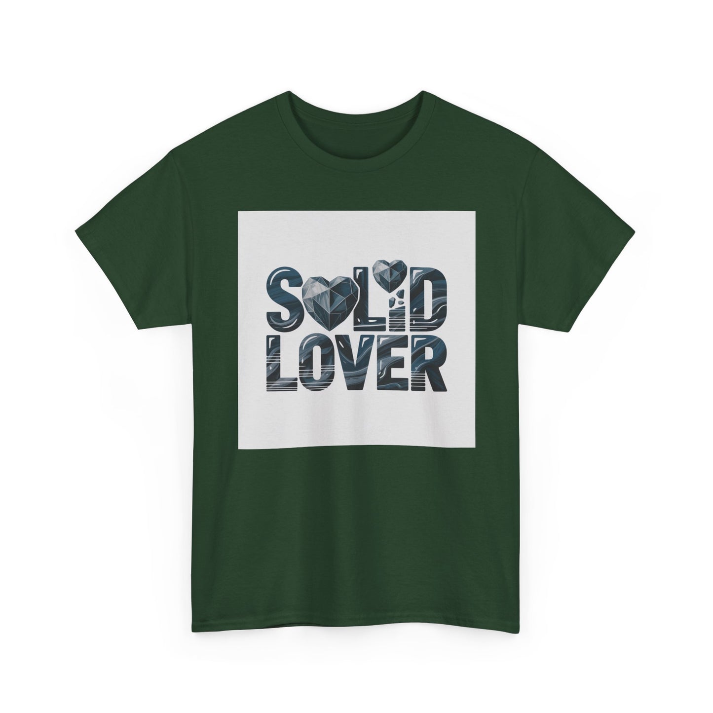 Solid Lover T‑Shirt — Bold Heart Typography Tee for Couples & Romance