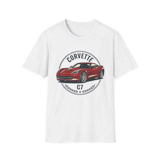 Corvette C7 Tee — Retro Red Sports Car T-Shirt