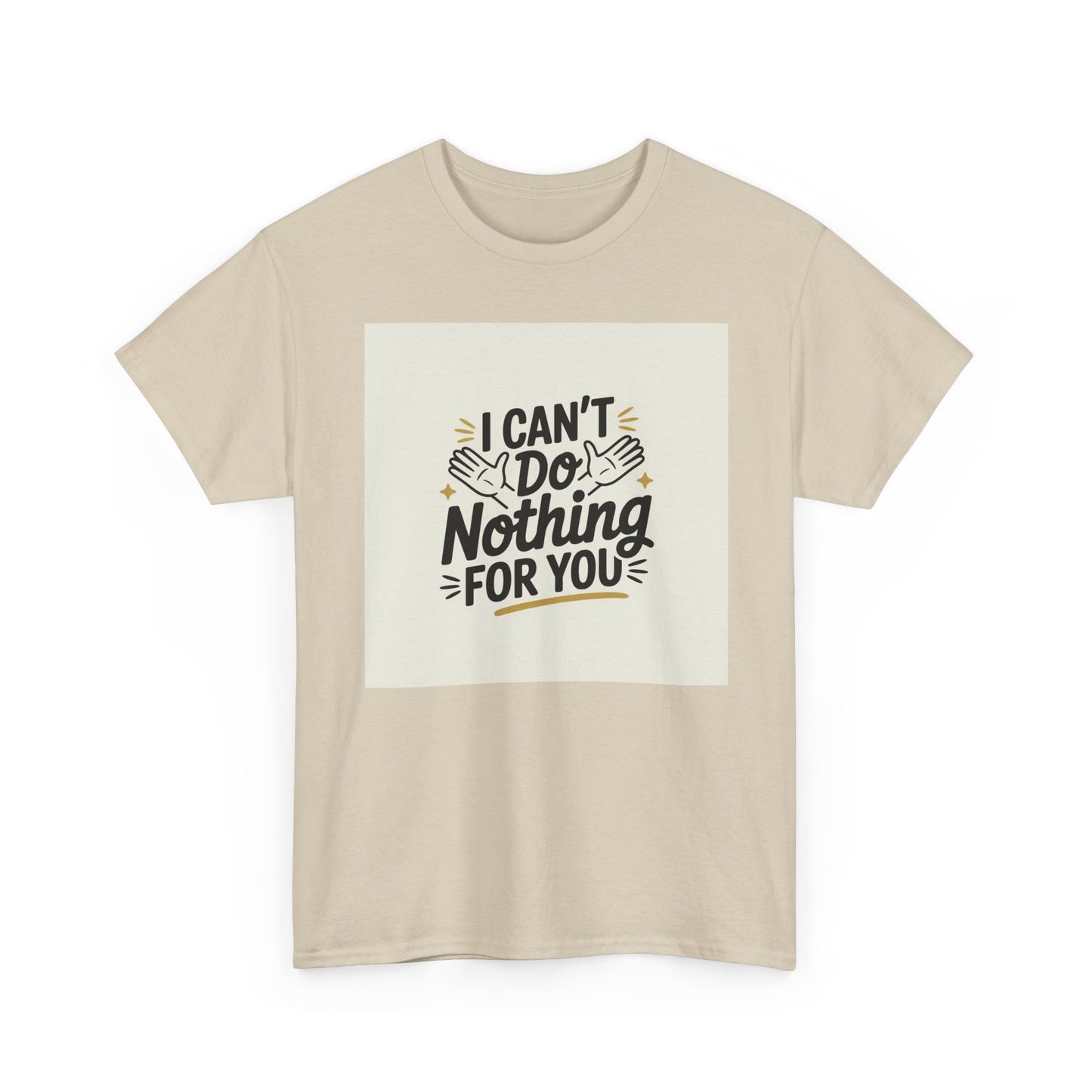 I Can't Do Nothing For You Tee — Funny Sarcastic Graphic Shirt