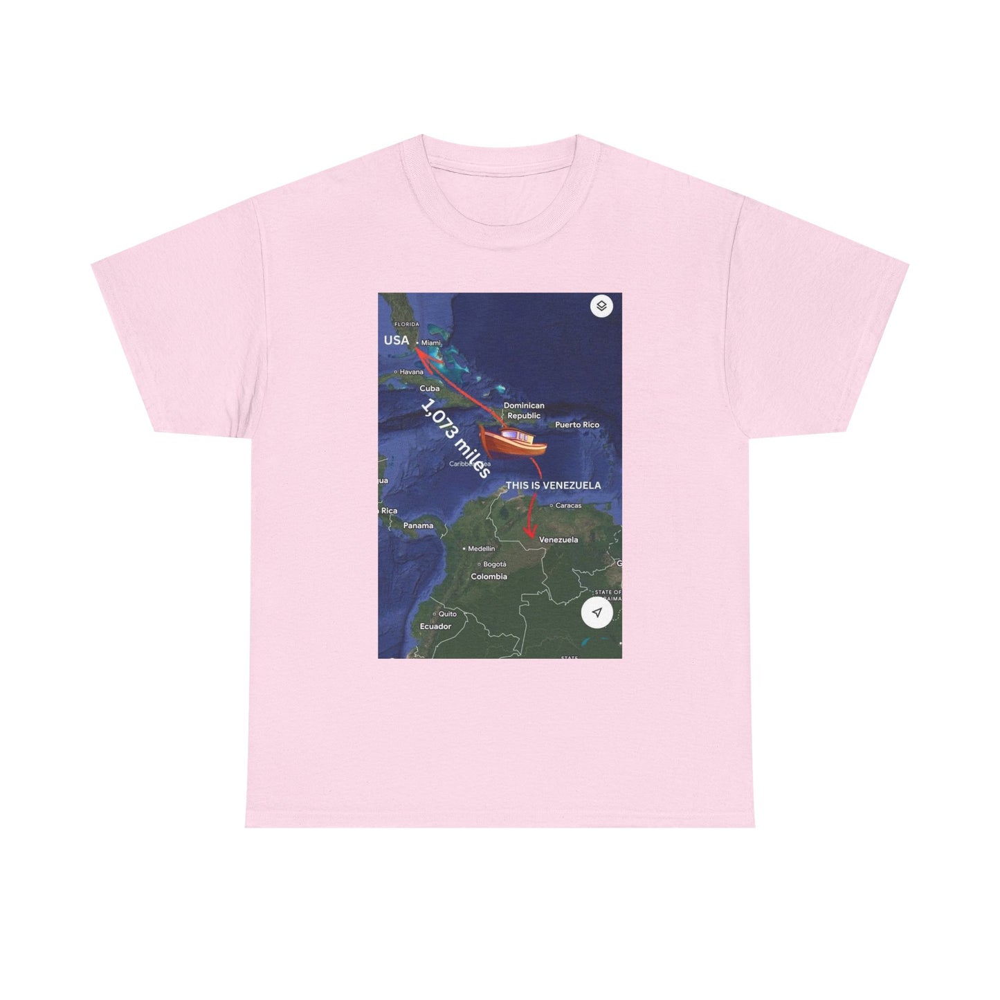 Weather Radar Tee — Tropical Storm Tracking Map Graphic Shirt Printify