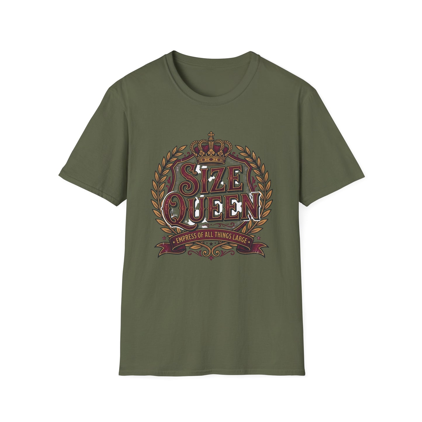 Size Queen T‑Shirt — Vintage Crown Graphic Tee Printify