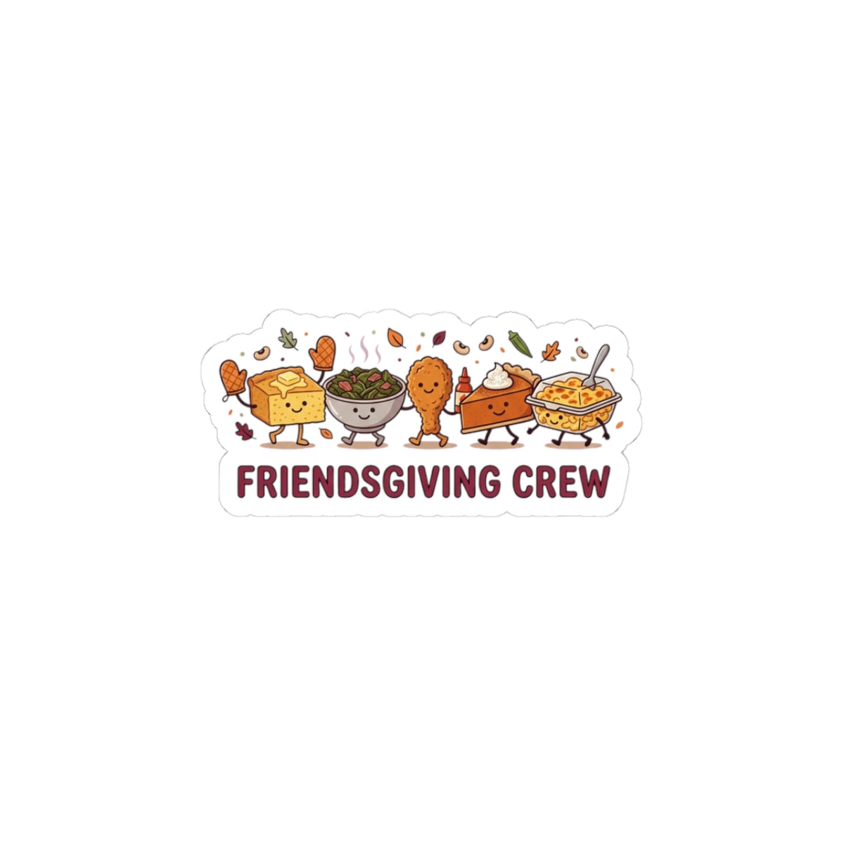 Friendsgiving Crew Sticker | Thanksgiving Thanksgiving Harvest Pumpkin Pie Turkey