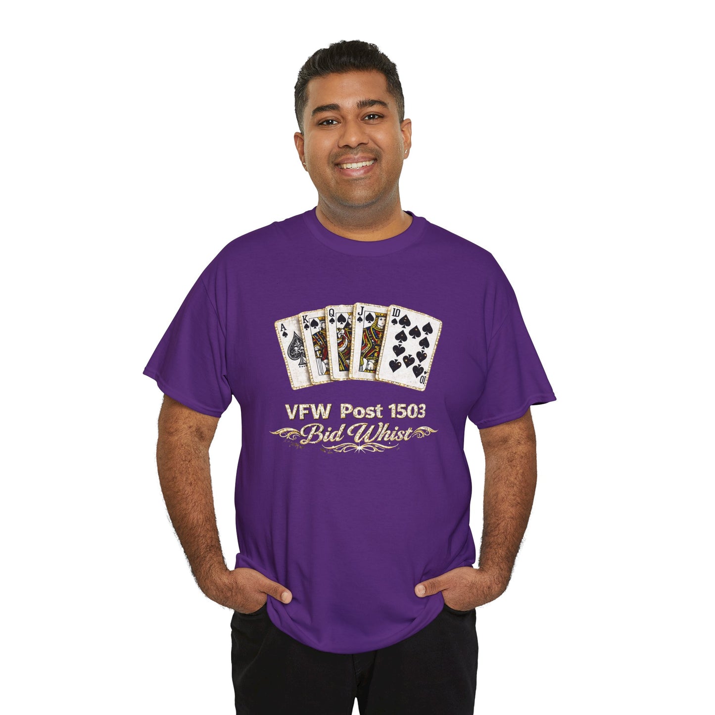 Veterans VFW Poker Night Tee – "VFW Post 1503" Playing Cards Design