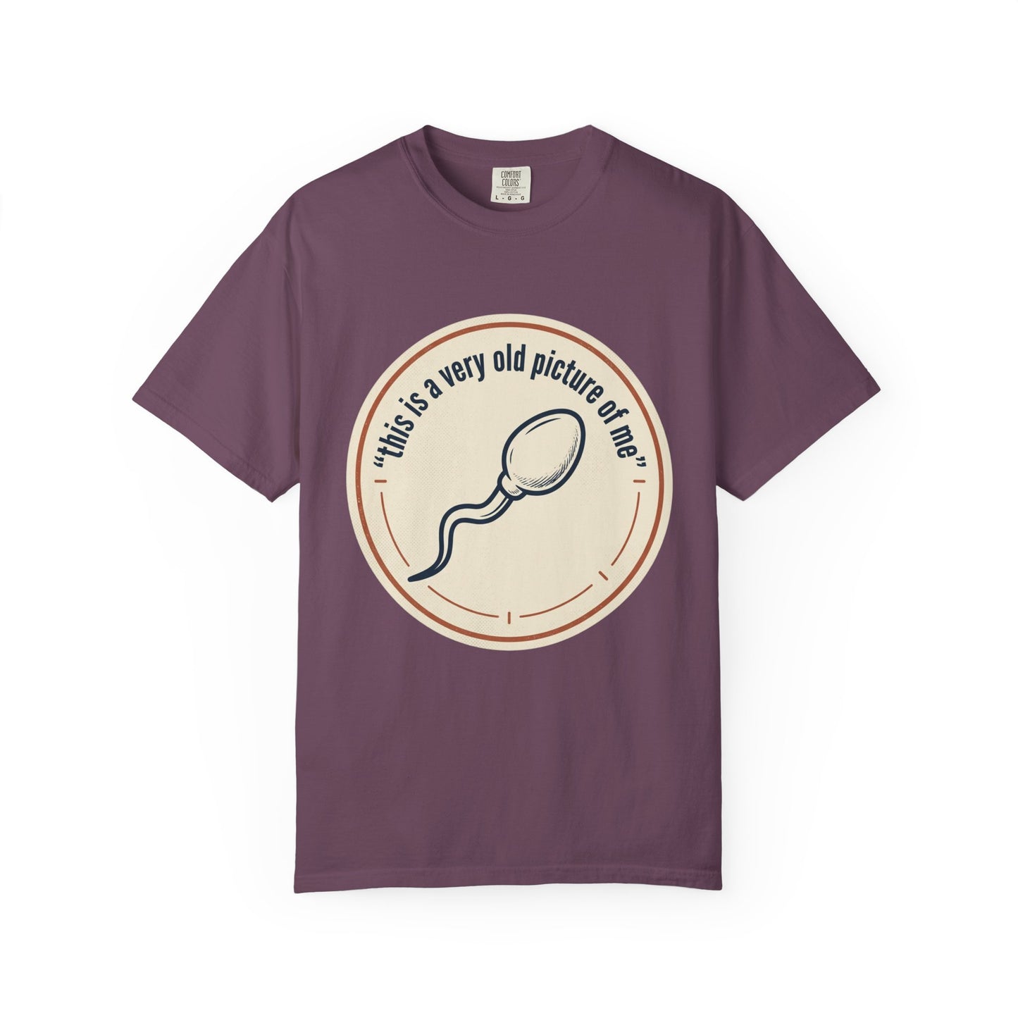Vintage Sperm Graphic T-Shirt — "this is a very old picture of me"
