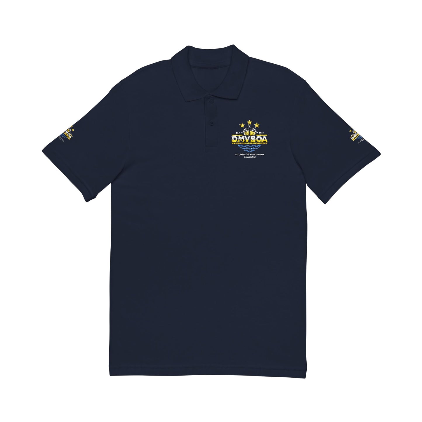 Unisex Pique Polo Shirt (Embroidery) Front and Back
