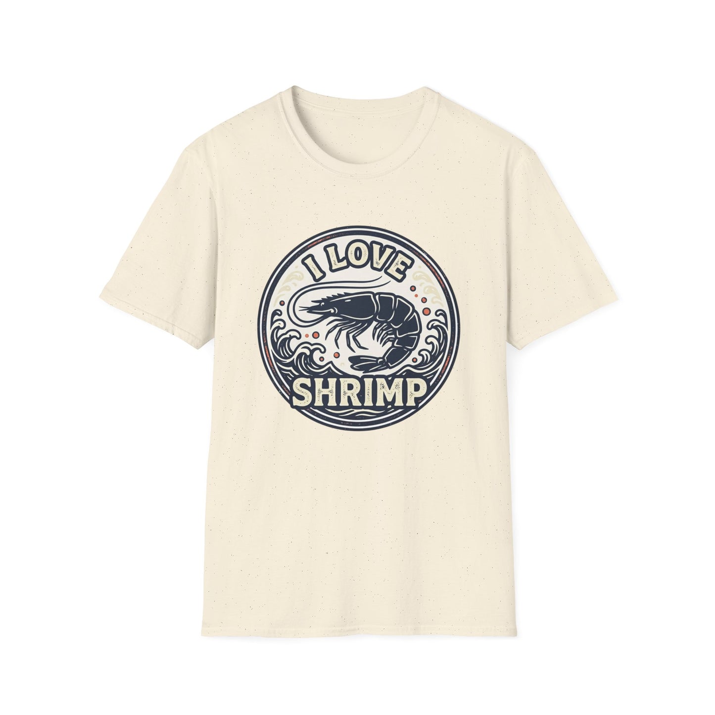 I Love Shrimp T-Shirt — Retro Seafood Crew Tee
