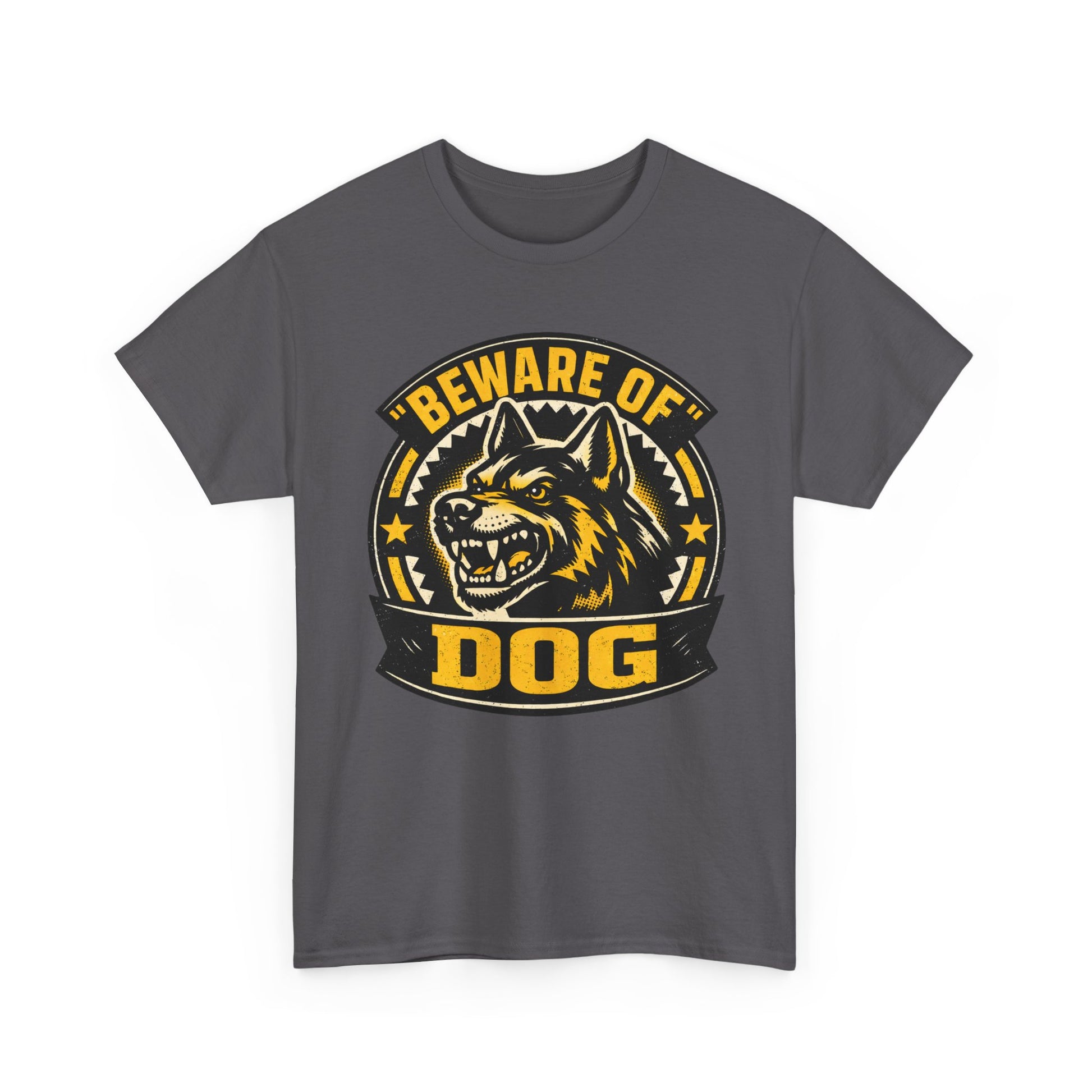 Beware of Dog T-Shirt — Retro Aggressive Dog Warning Graphic Tee Printify