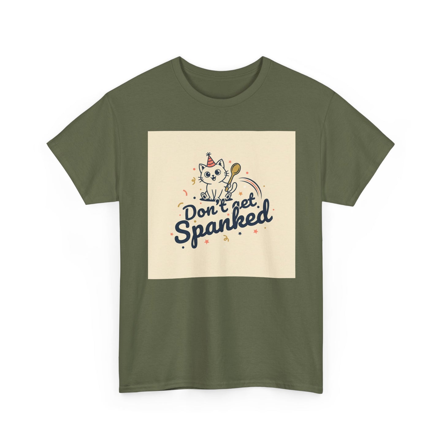 Don’t Get Spanked Cat Tee — Cute Retro Kitten Graphic T-Shirt Printify