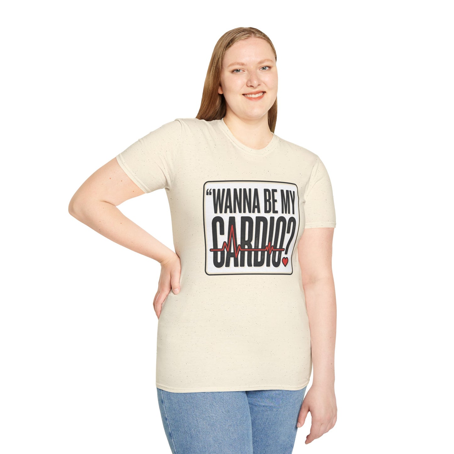 Wanna Be My Cardio? T-Shirt — Funny Fitness Graphic Tee for Gym Lovers
