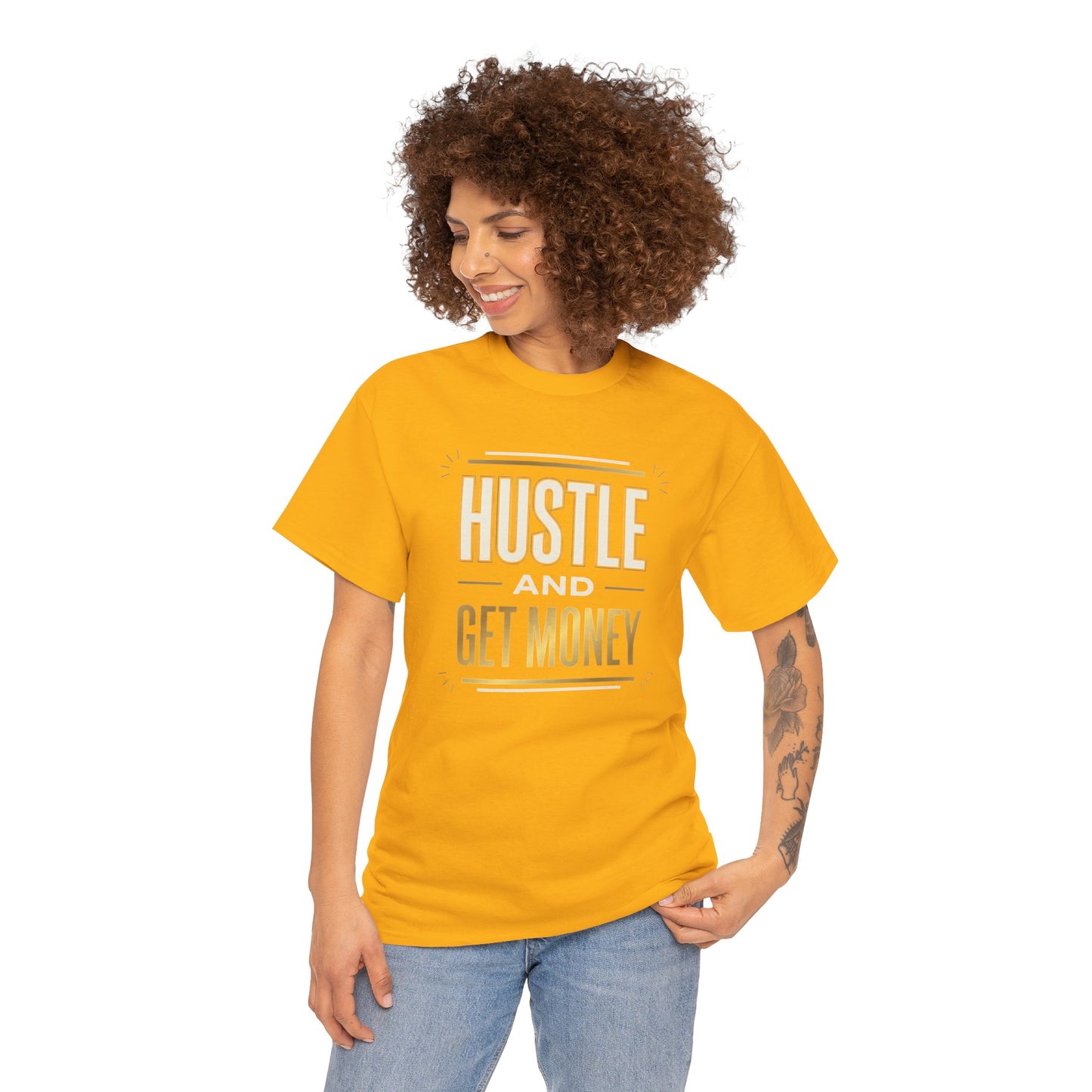 Hustle and Get Money Tee - Motivational Streetwear Graphic T-Shirt