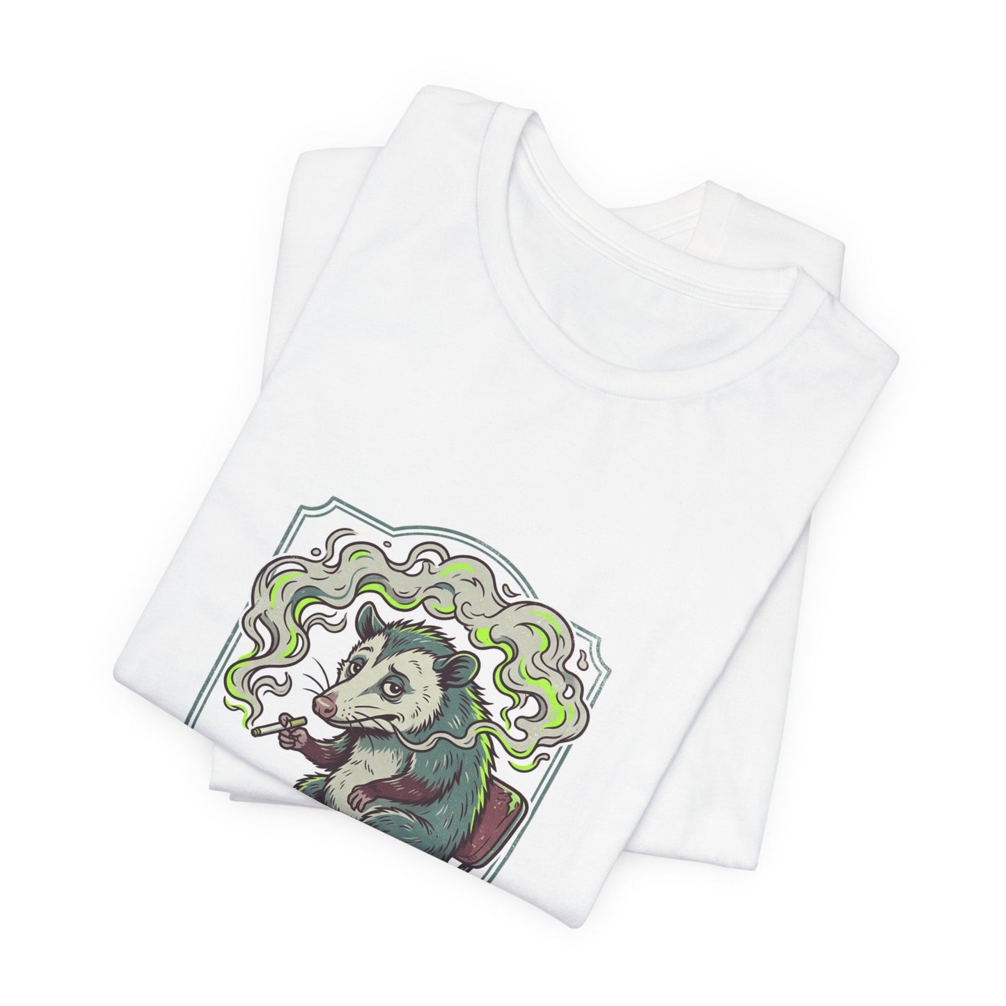 Terrible Life Choices opossum smoking Tee | absurdist, ironic animal