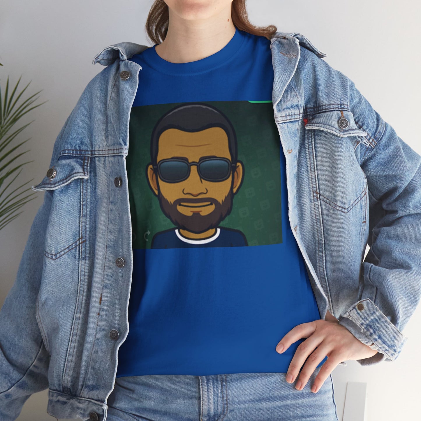 Bitmoji Portrait Tee — Cool Sunglasses Avatar Graphic T-Shirt Printify