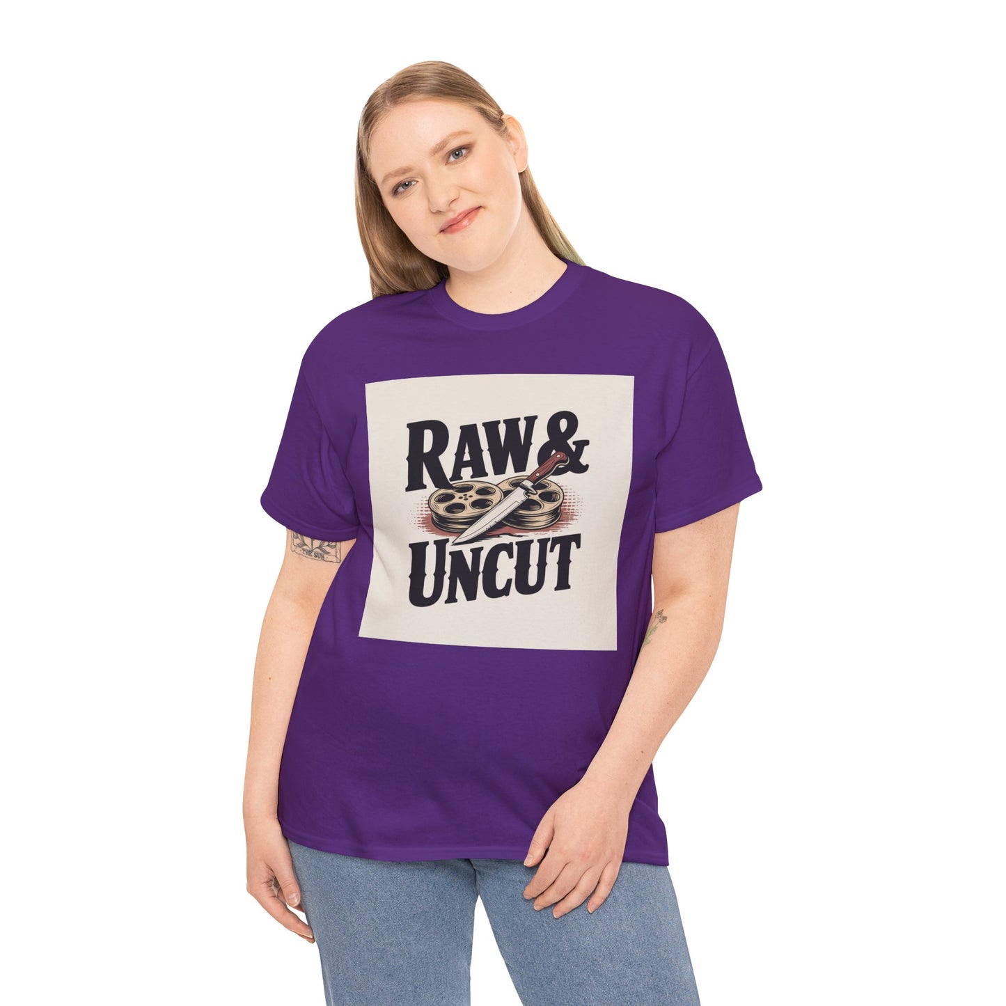 Raw & Uncut Graphic Tee — Vintage Film Reel Movie Lover T-Shirt